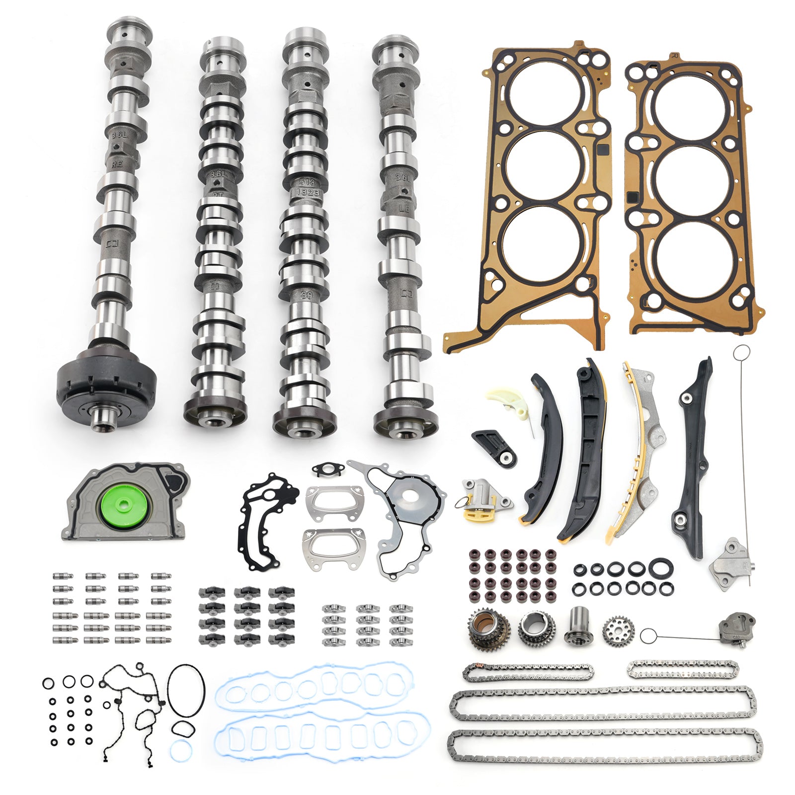 Camshaft Rocker Arm Lifters Gasket Timing Kit for Jeep Wrangler 3.6L 2016-2024