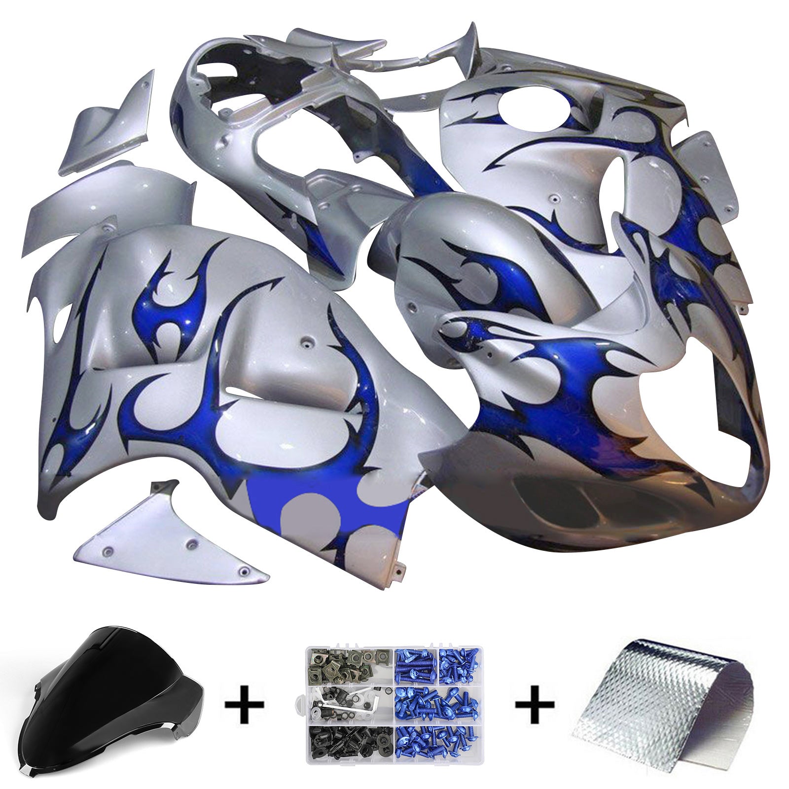1999-2007 Suzuki Hayabusa GSX1300R Injektionsmässa kit Bodywork Plastic ABS