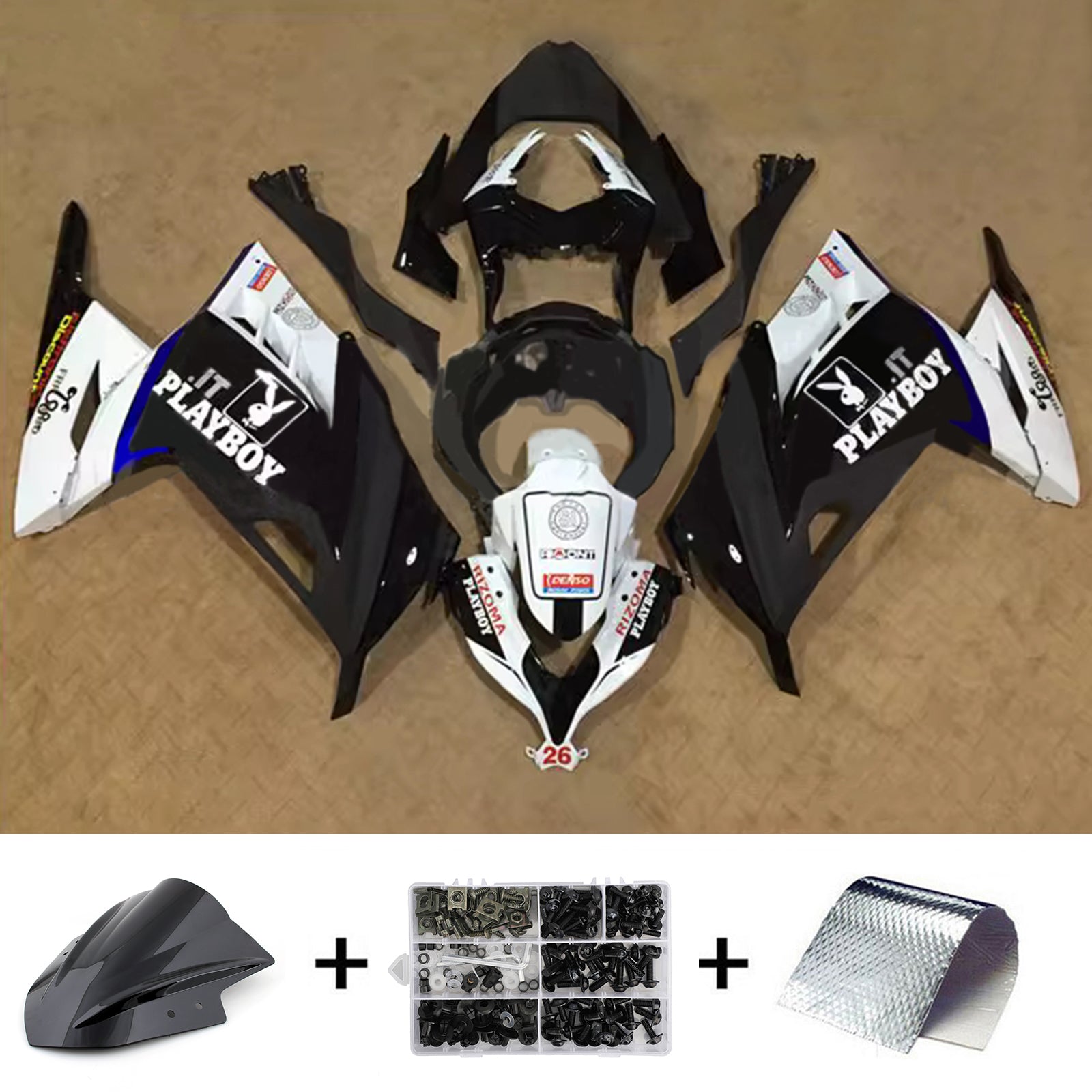Injection Fairing Kit Bodywork Plastic ABS fit For Kawasaki EX300 Ninja300 2013-2024