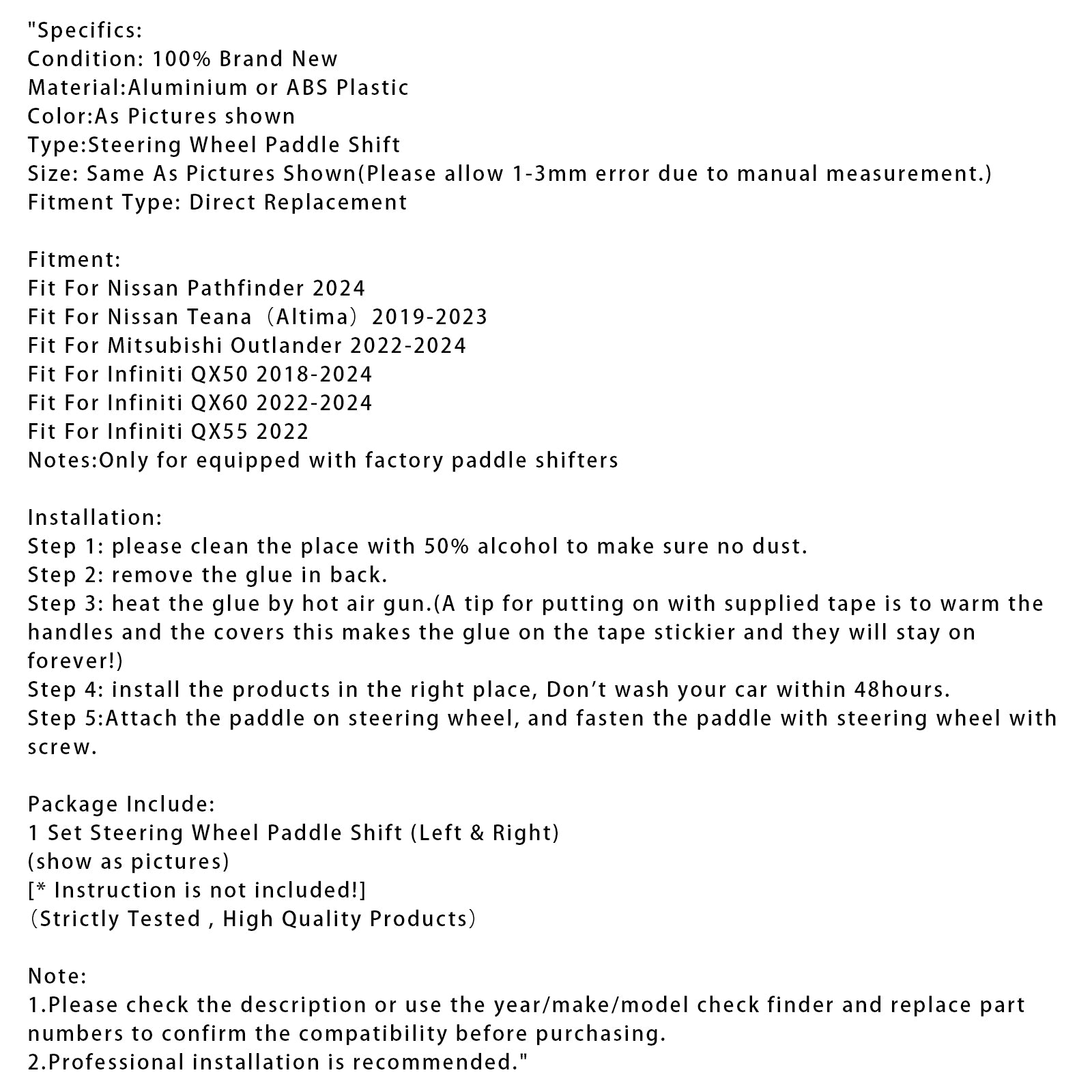 Ratthjulets skifterforlengelse for Nissan Mitsubishi