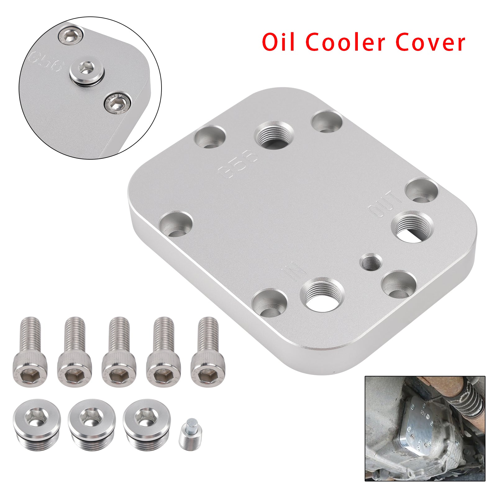 3 Ports PTO Cooler Cover 1/8 NPT For Ram 1/8 NPT 1500 2500 3500 4000 4500 G56