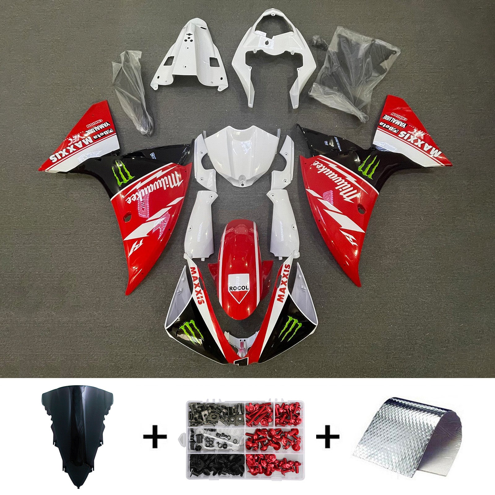 2012-2014 YAMAHA YZF-R1 injektionsmässa kit karosseriplast ABS