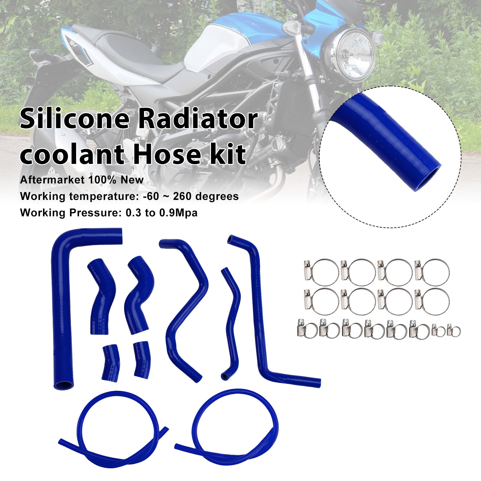 2016-2025 Suzuki SV 650 SV650 Silicone Radiator coolant Hose