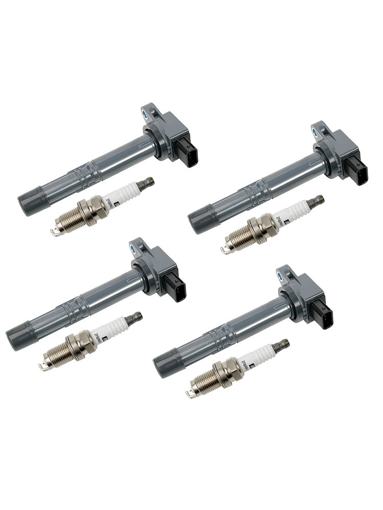 4 bobinas de encendido + bujías UF311 para Honda Accord CR-V Element 2.4L 2003-2007