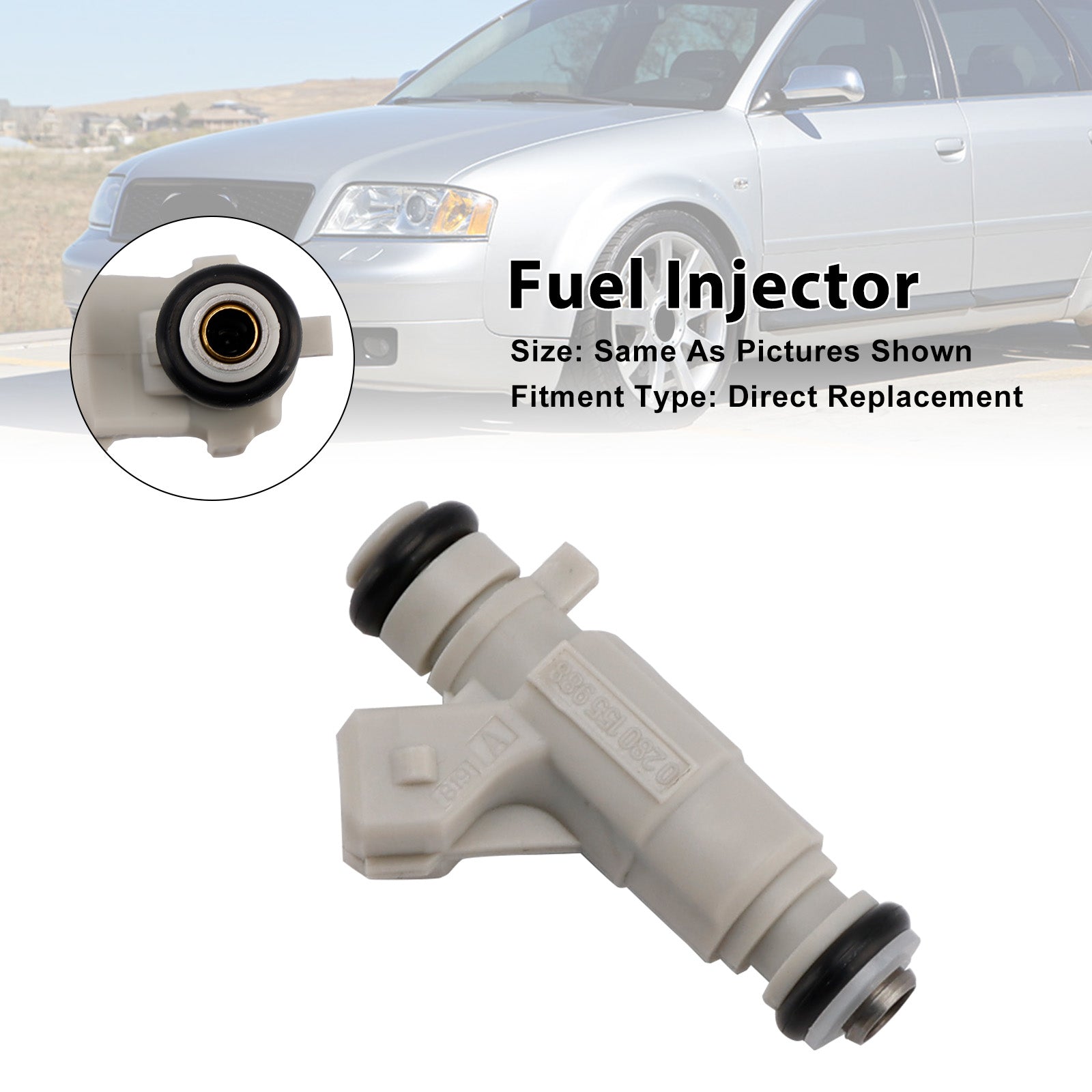 1Pcs Fuel Injector For Audi S6 S8 4.2L V8 2001-2003 0280155988 077133551Q