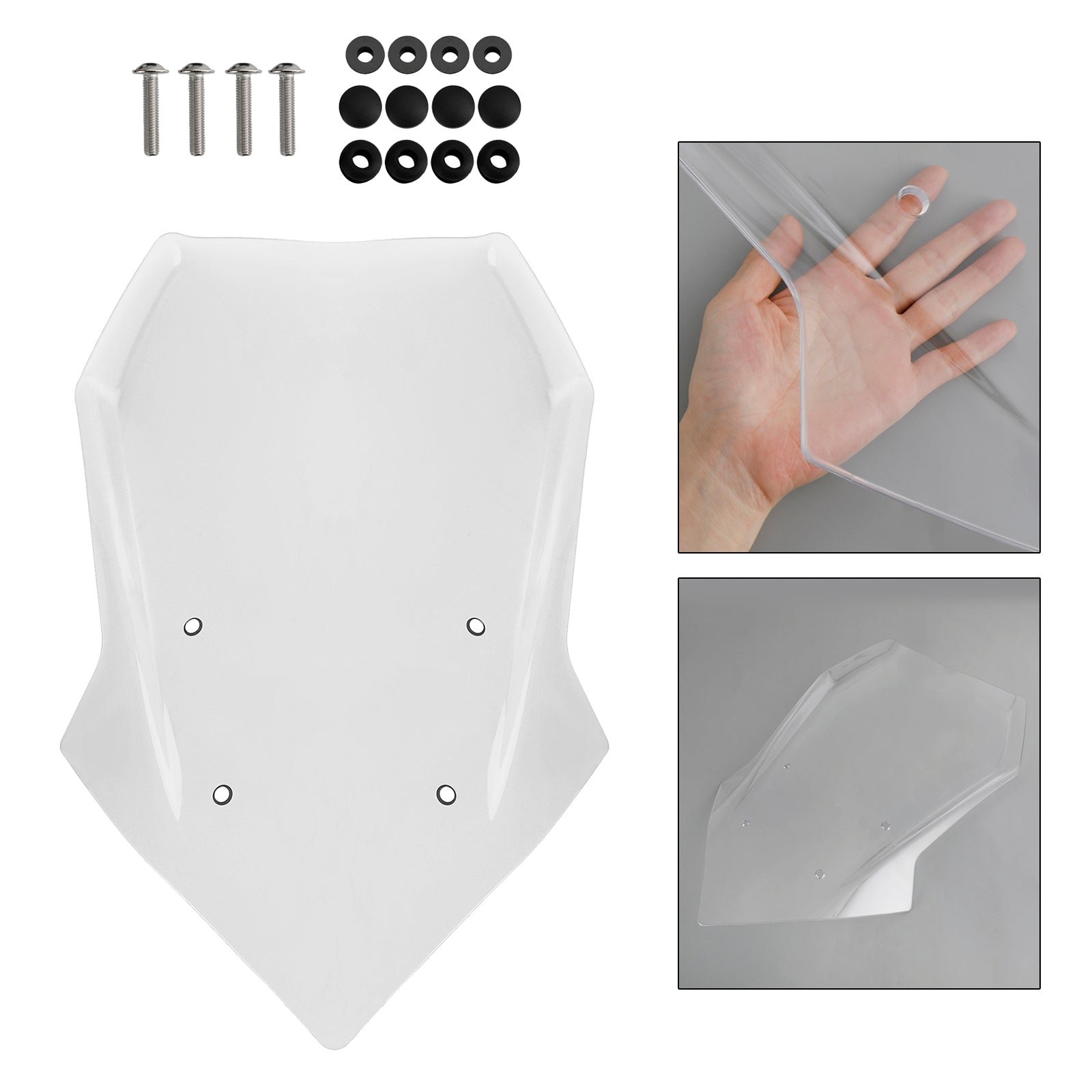 Černé sklo čelného skla pre Yamaha Tracer 900/GT 2018-2020 Tracer 9/GT 2021-23