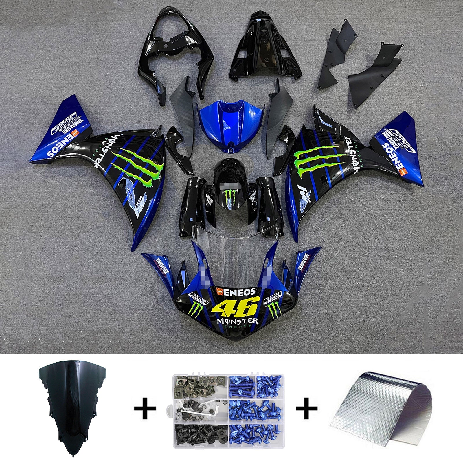 2012-2014 YAMAHA YZF-R1 injektionsmässa kit karosseriplast ABS