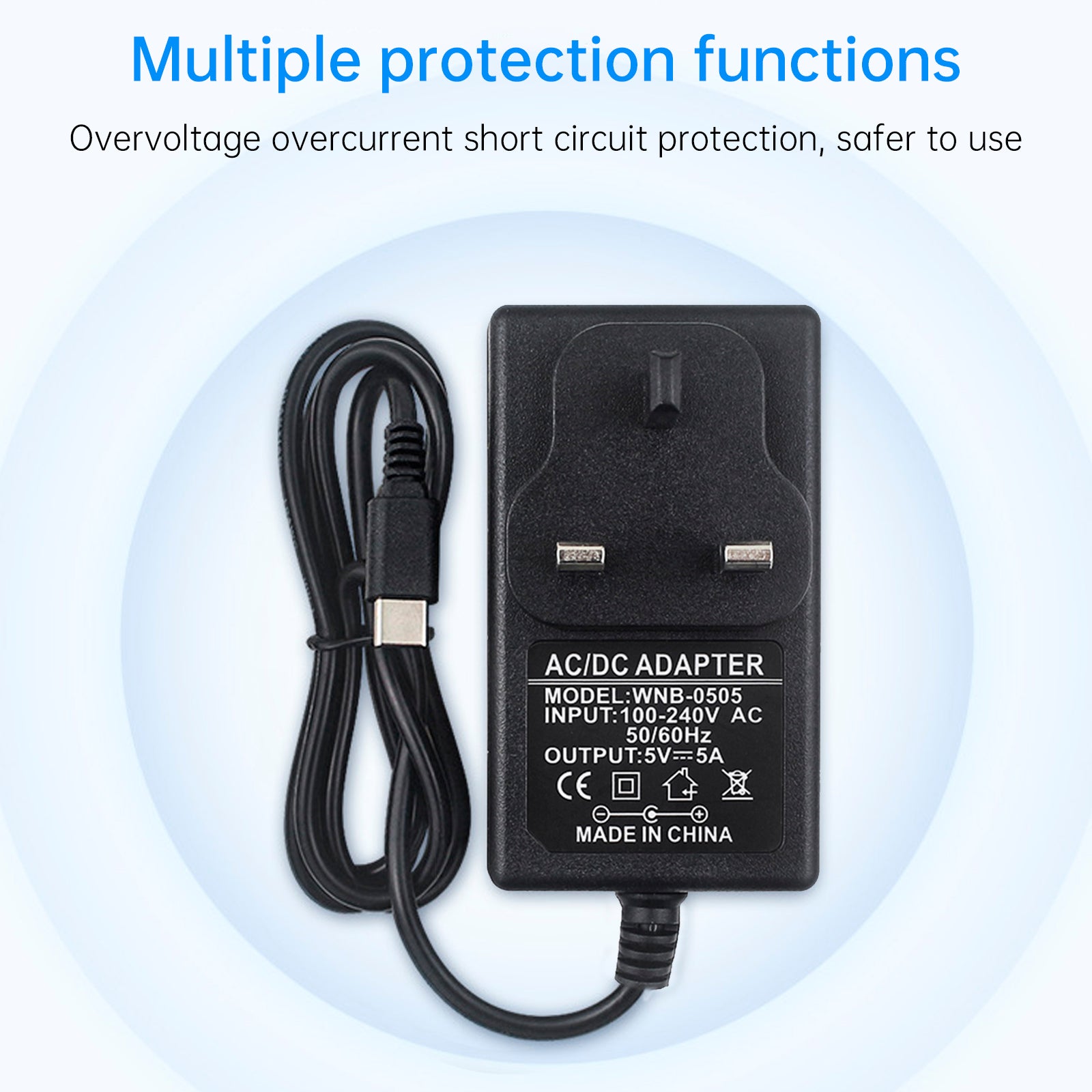 Adaptador de corriente Orange Pi 5Pro tipo C 5V5A fuente de alimentación OrangePi 5MAX/CM5 enchufe estadounidense