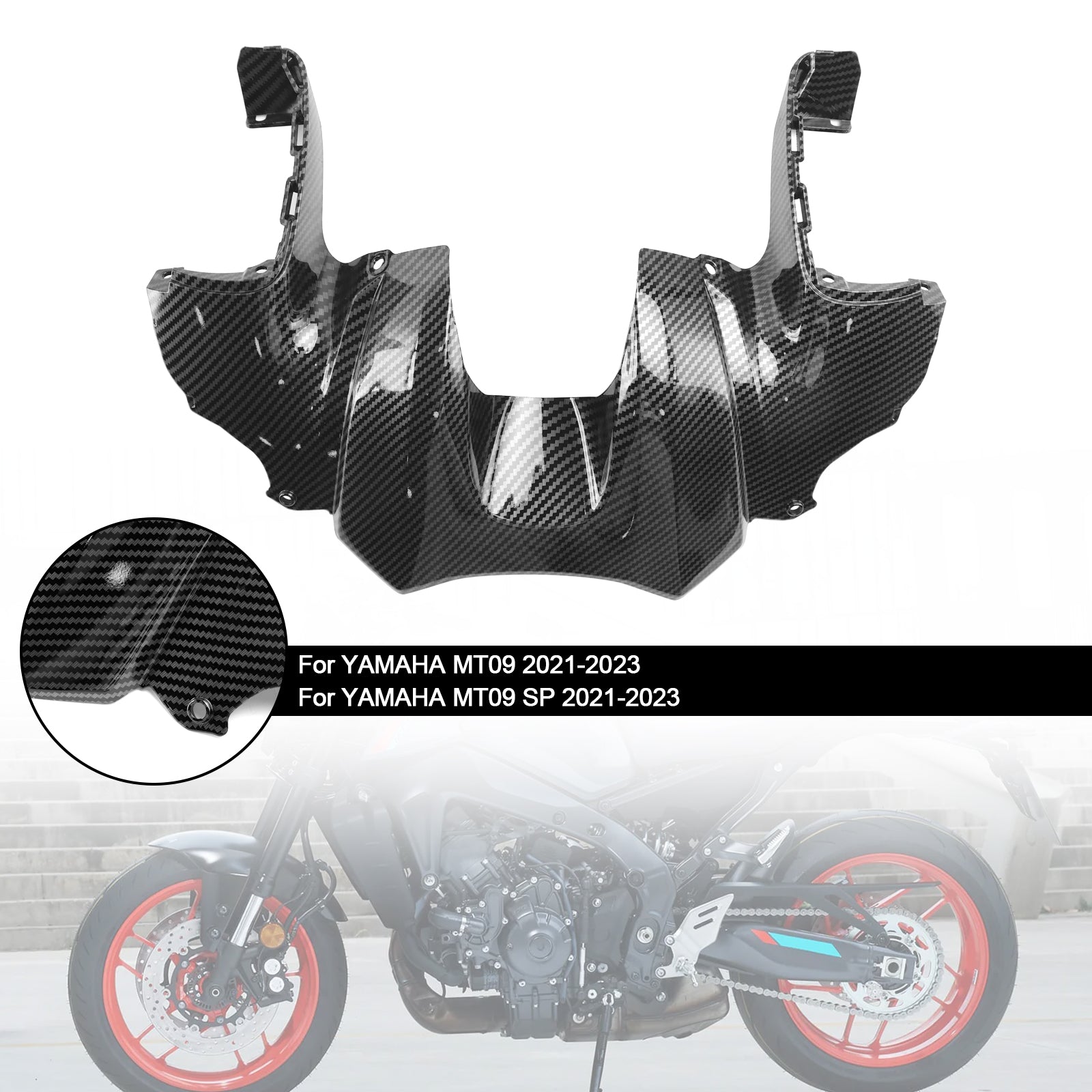 2021-2023 YAMAHA MT-09 MT09 SP Carénage du couvercle de la boîte à air du réservoir avant