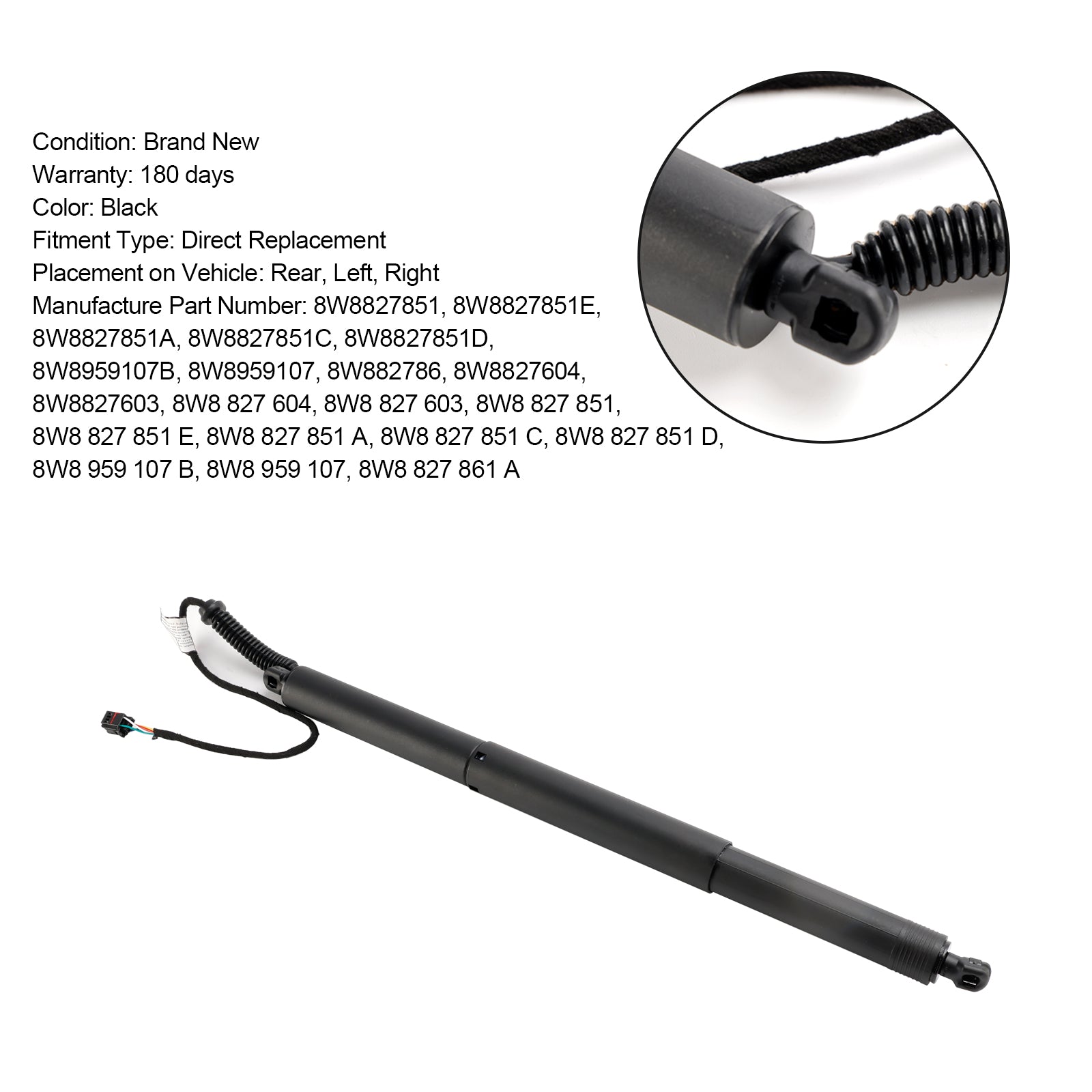 2016-2024 Audi A5 F5 8W Sportback 1PCS Elektrische Achterkleplift 8W8827851 8W8959107