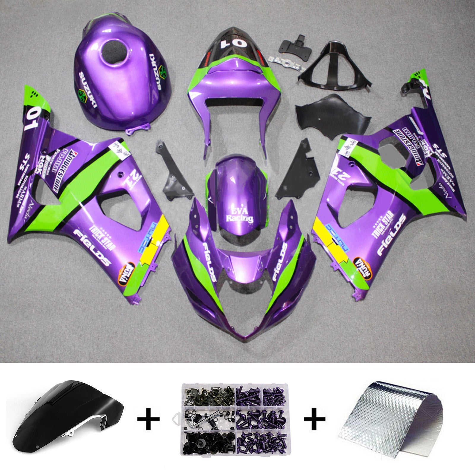 Injection Fairing Kit Bodywork Plastic ABS For Suzuki GSXR1000 2003-2004 K3
