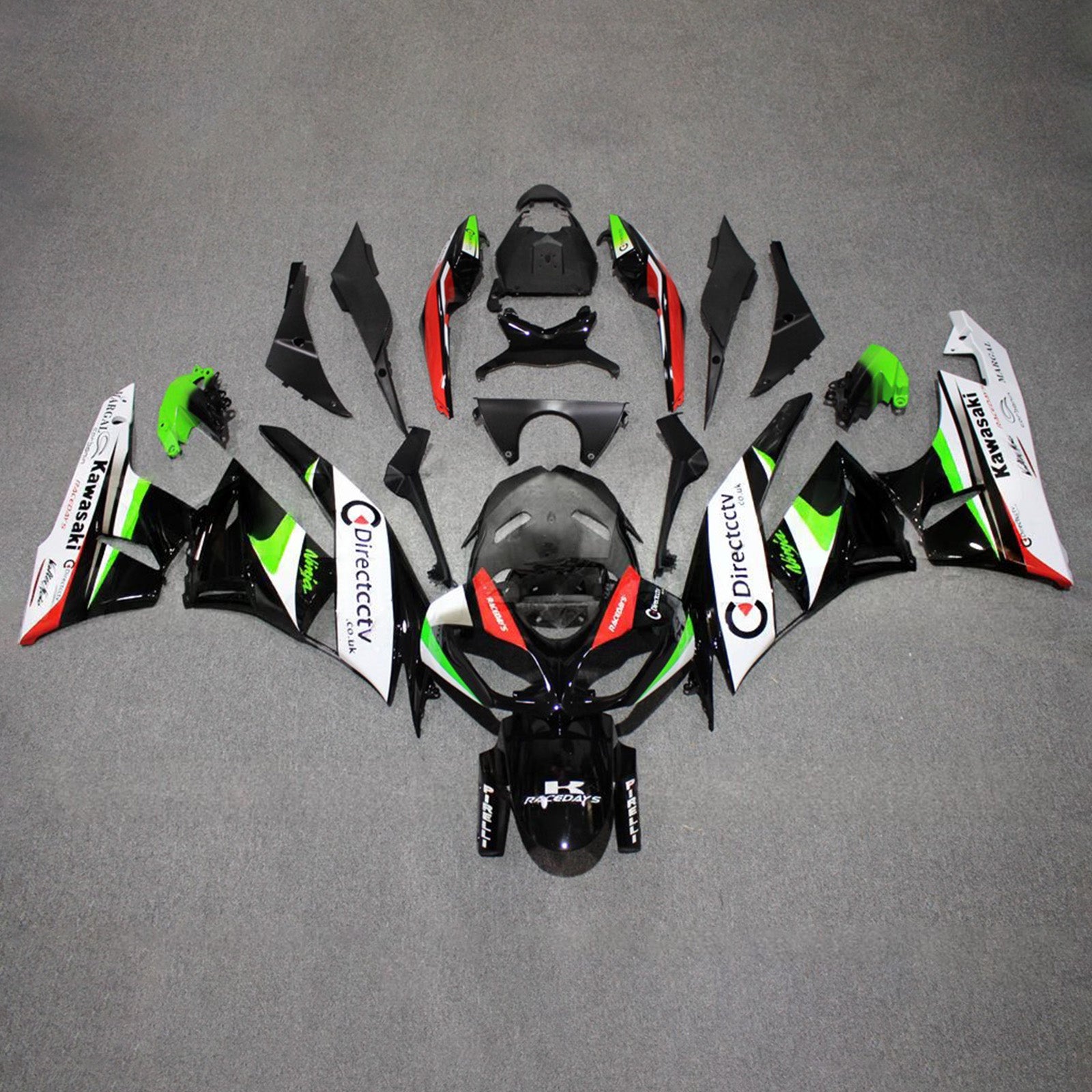 Kit carena iniezione carrozzeria in plastica ABS adatta per Kawasaki ZX6R 636 2009-2012