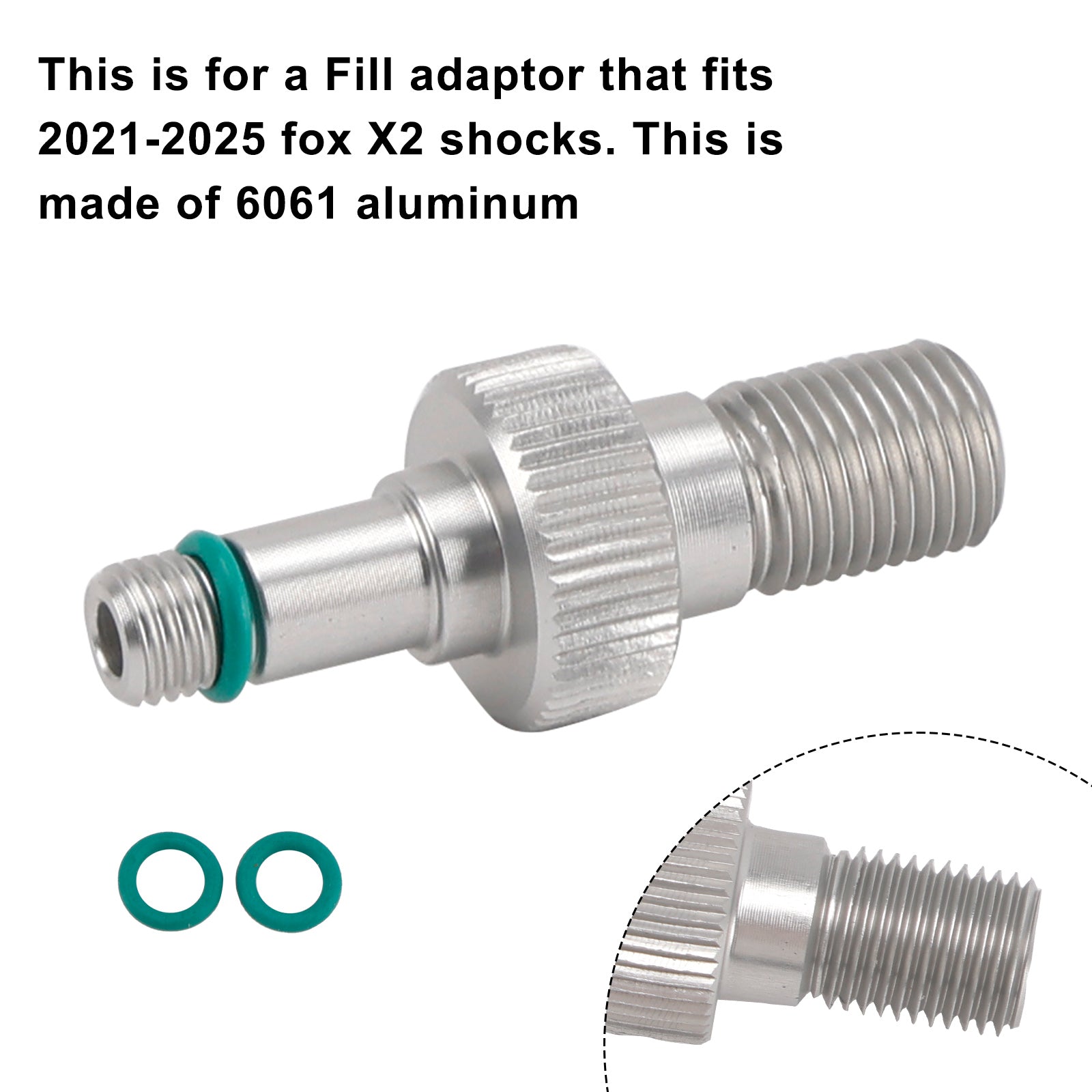 Luftfyllningsadapter - klon av fox #803-01-826-Rezi-ände för Fox X2/DHX2 2021-2025