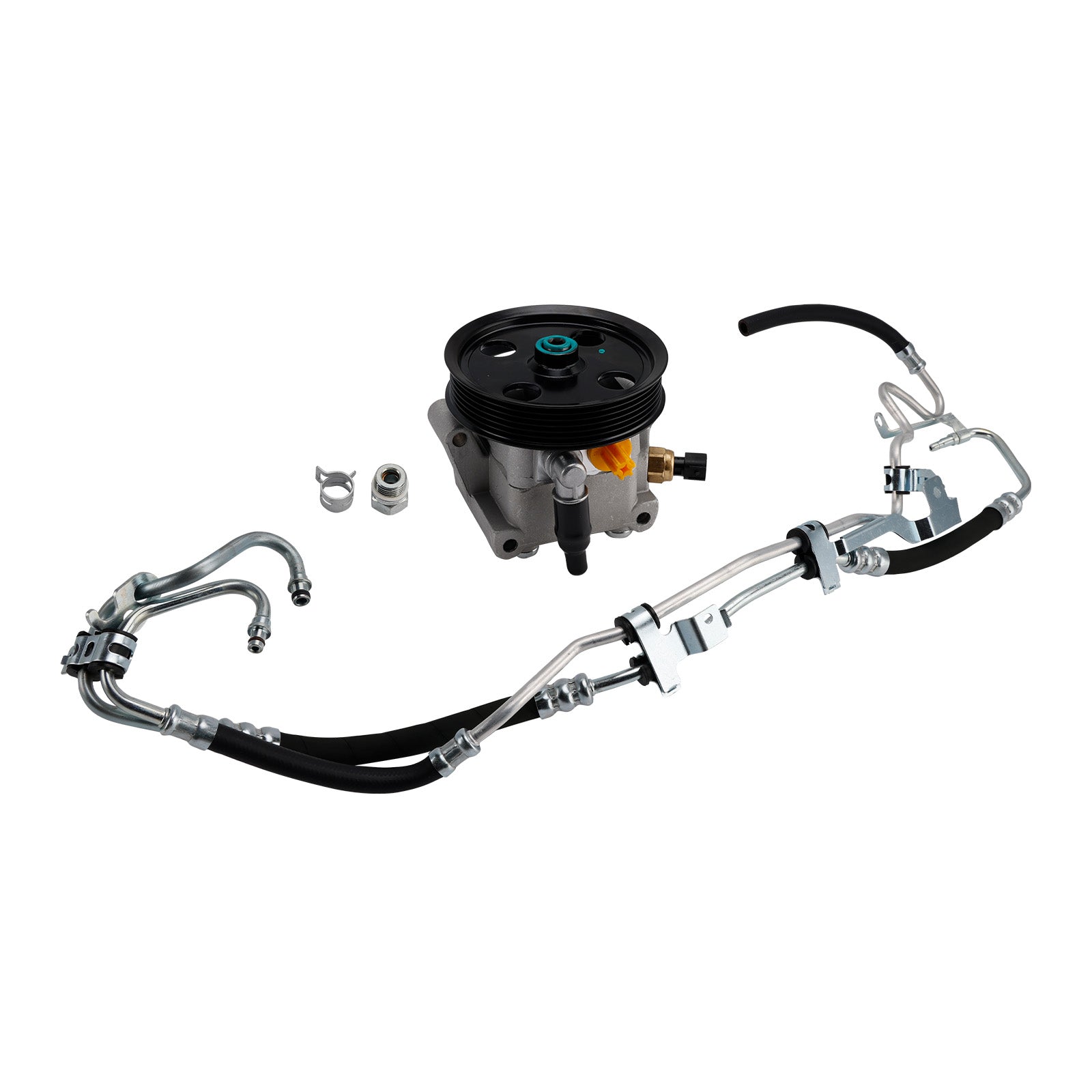 Power Steering Pump + High Pressure Pipe 4M513A696AC Fit Ford Focus 2004-2011