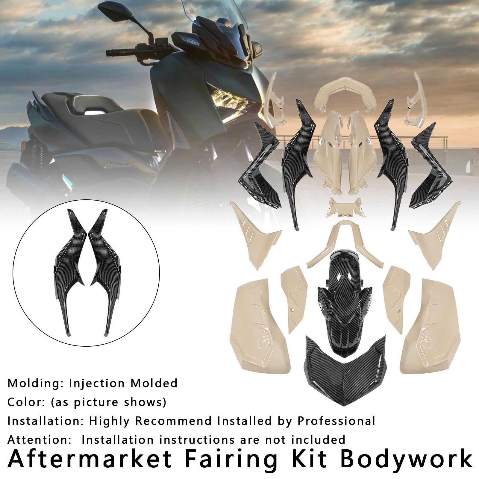 2023-2024 Yamaha X-Max 300 Xmax Injection Bodywork Fairring Kit