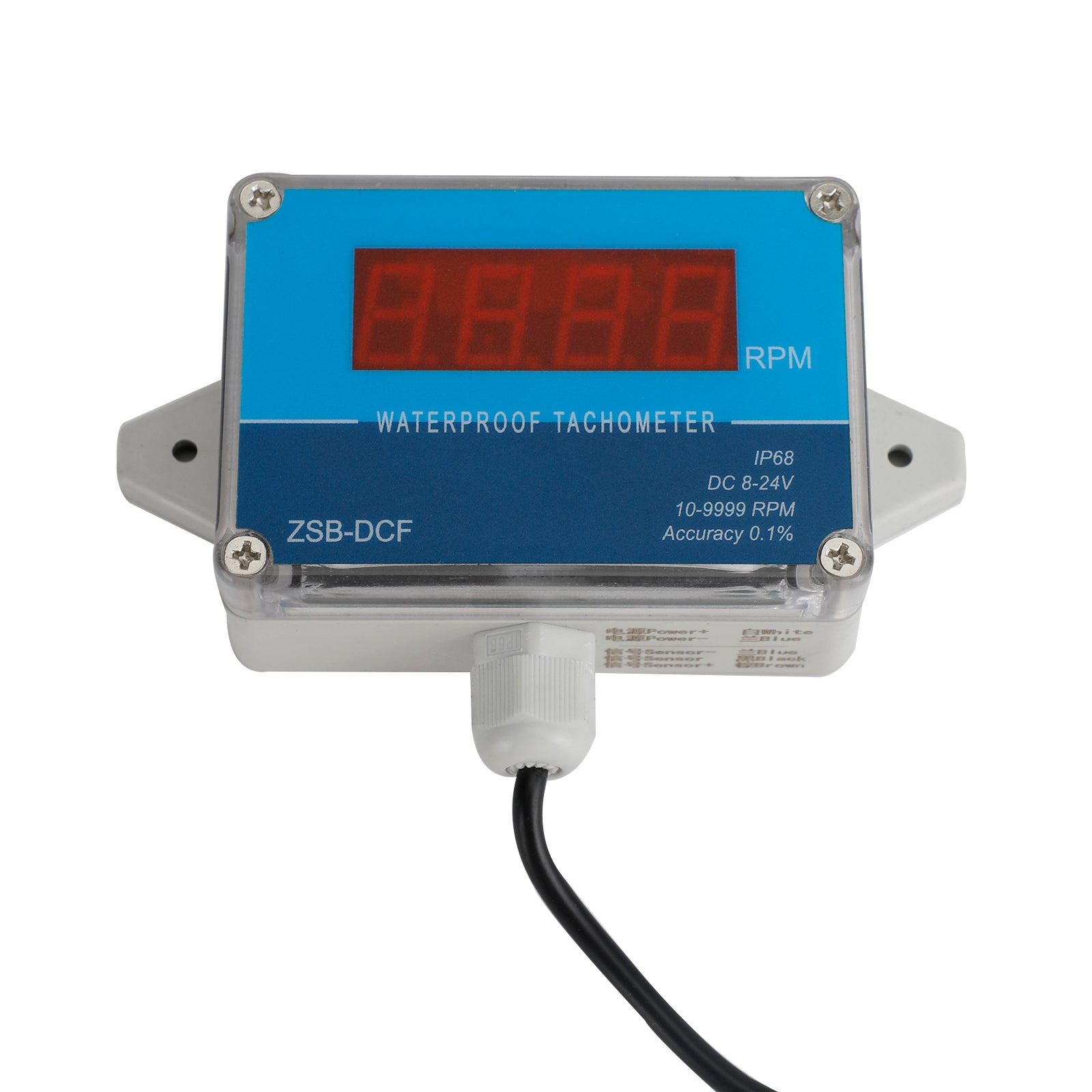 DC 8-24V Hall Tacomômetro Digital LED Motor Speed Meder Tester IP68 Imper impermeável