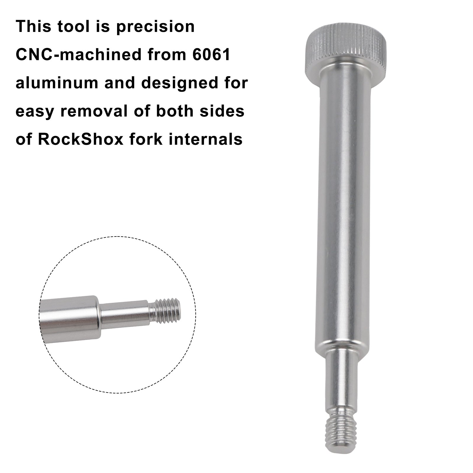 Outil de retrait de jambe inférieure de fourche-poinçon fileté pour retirer le côté ressort/amortisseur pour Rockshox