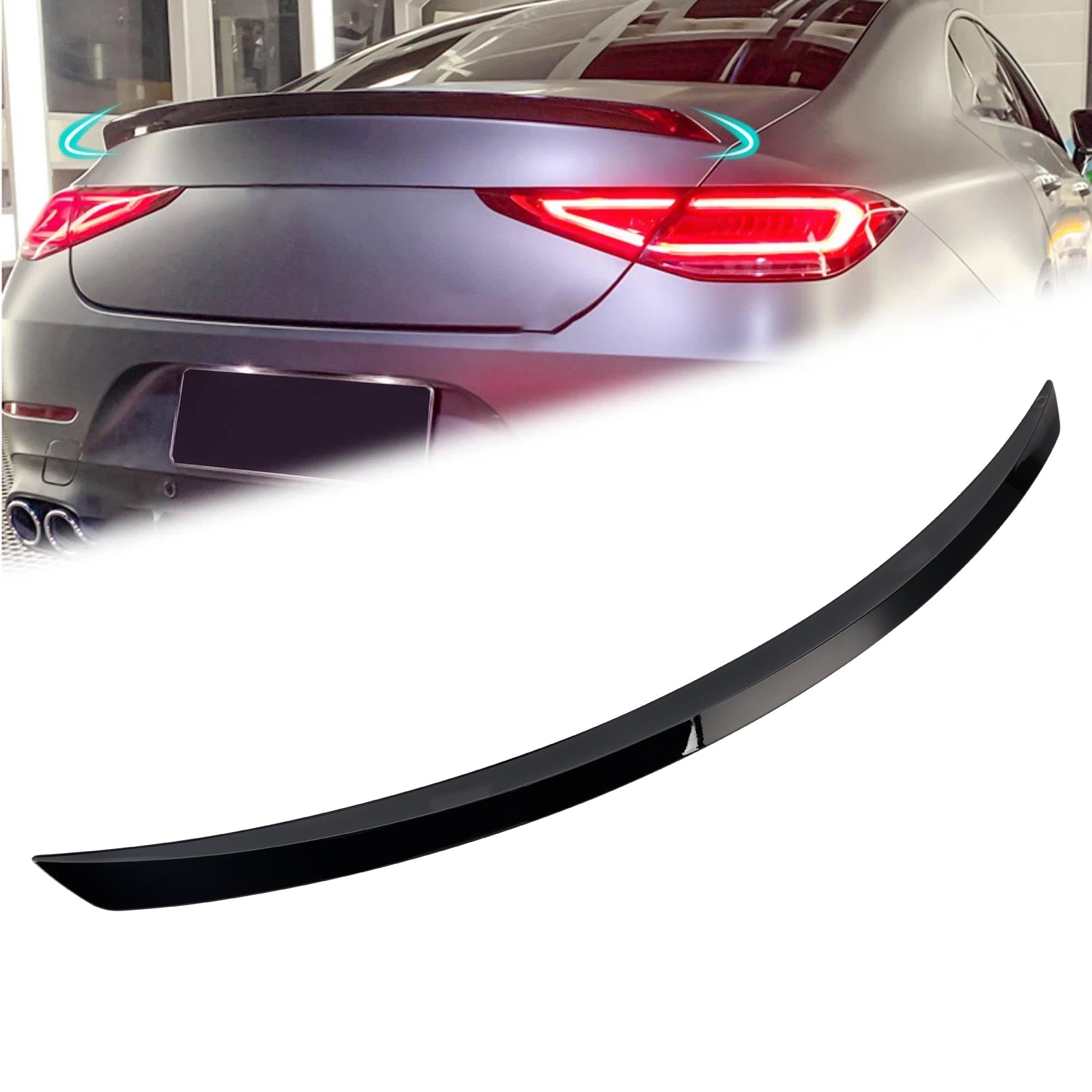 Mercedes-Benz Clase CLS 2018-2023 W257 Alerón trasero para maletero C257 negro brillante