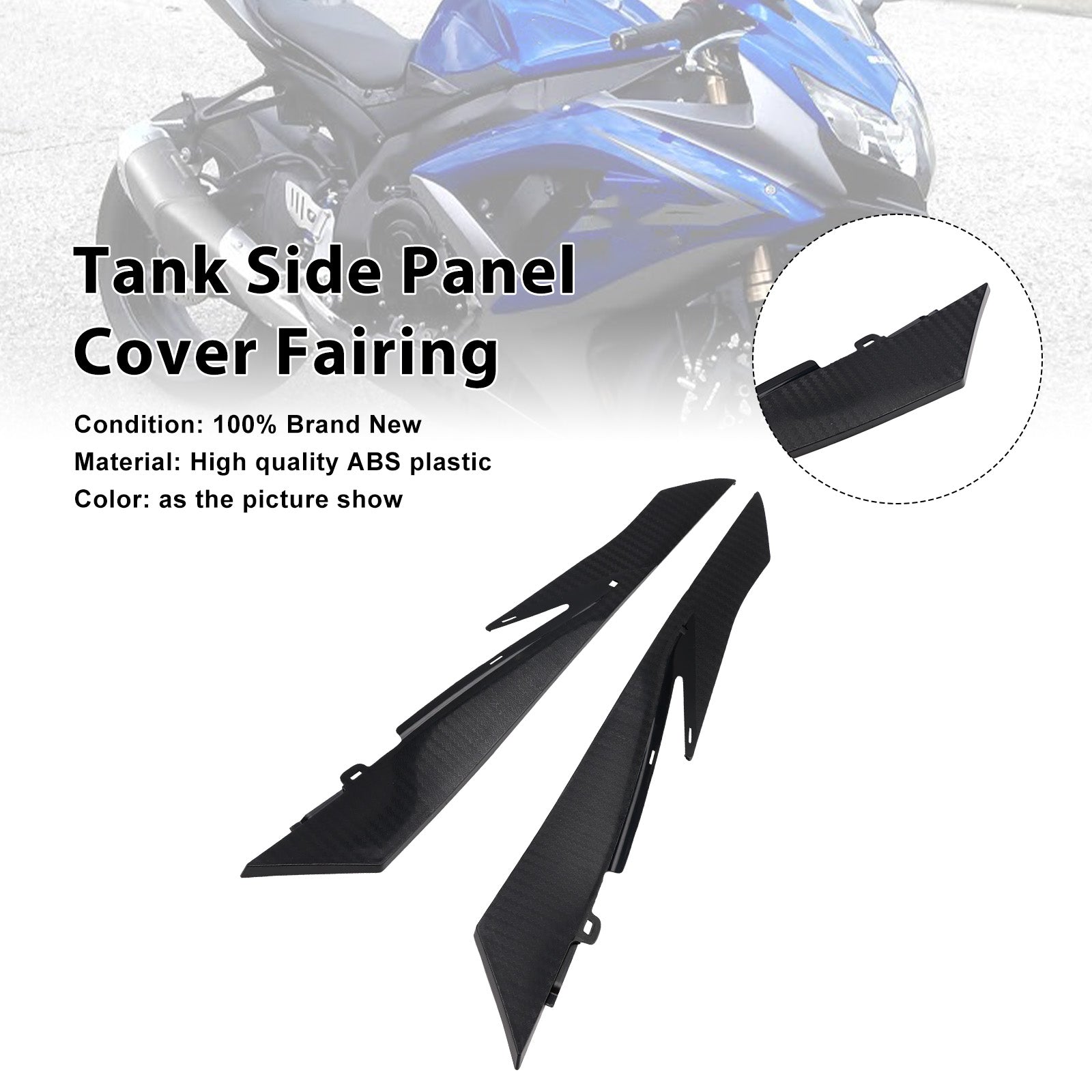 2008-2009 Suzuki GSXR600 GSXR750 Carénage du panneau de couverture latérale du réservoir