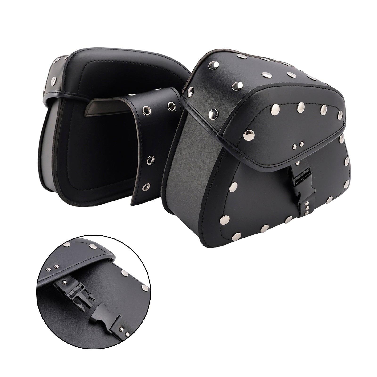 Universal Saddlebag Slagera Storage Tail Bagage PU Bagage Black 22L para motocicleta