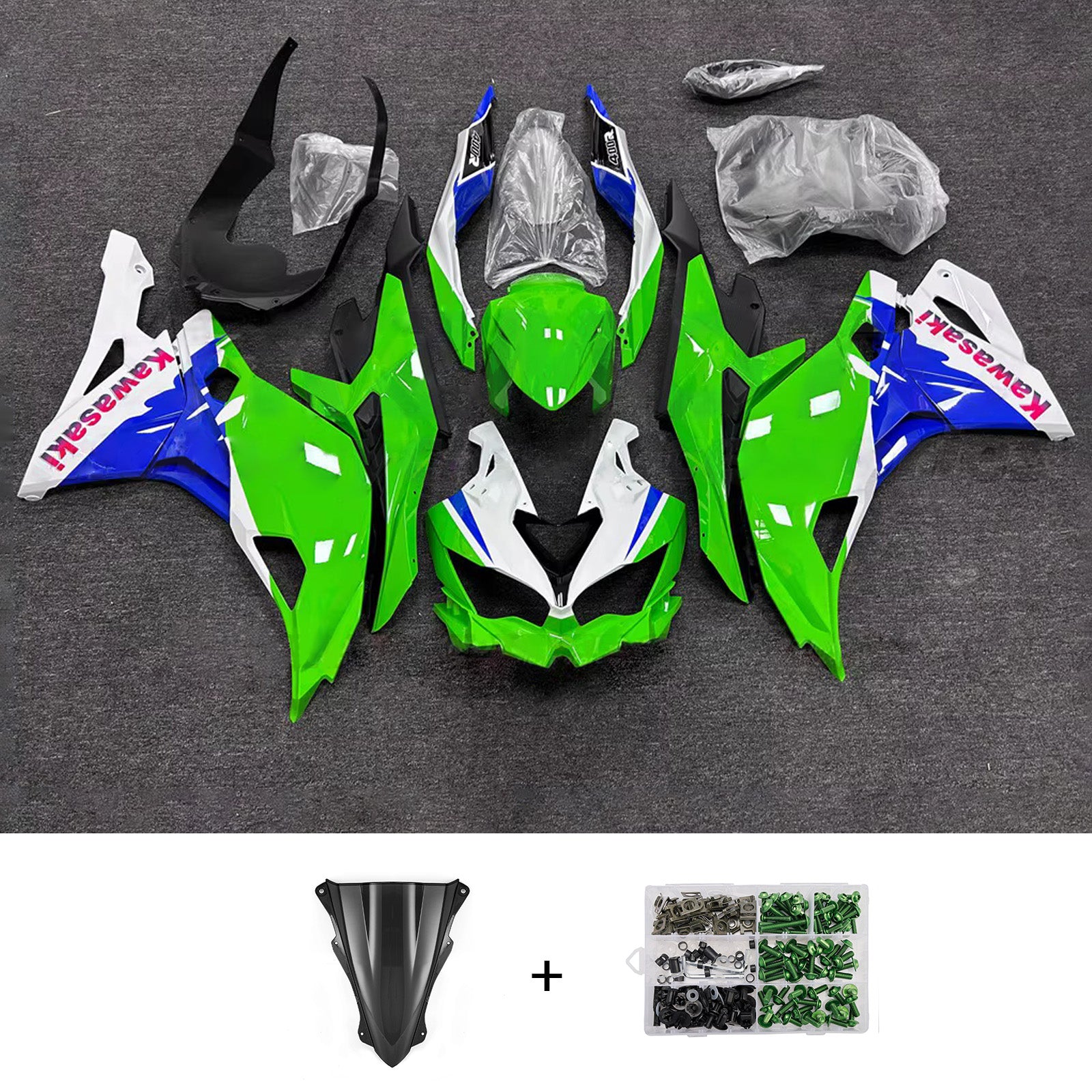 Kit carenatura iniezione adatto per Kawasaki Ninja ZX-25R ZX-4R ZX-4RR 2019-2025