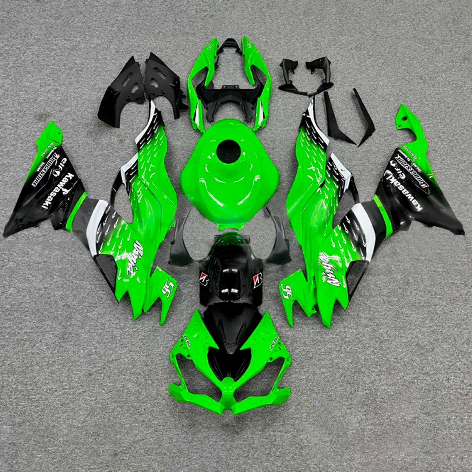 Injection Fairing Kit Bodywork Plastic ABS fit For Kawasaki ZX6R 2019-2023