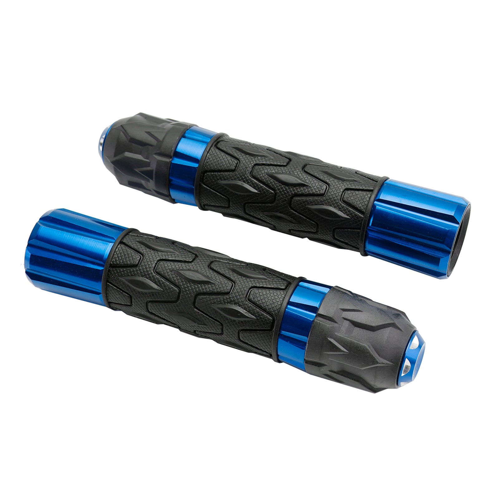 7/8"/22mm Motorfiets Stuur Handgrepen CNC Universeel Rood Voor Motorfietsen Zilver