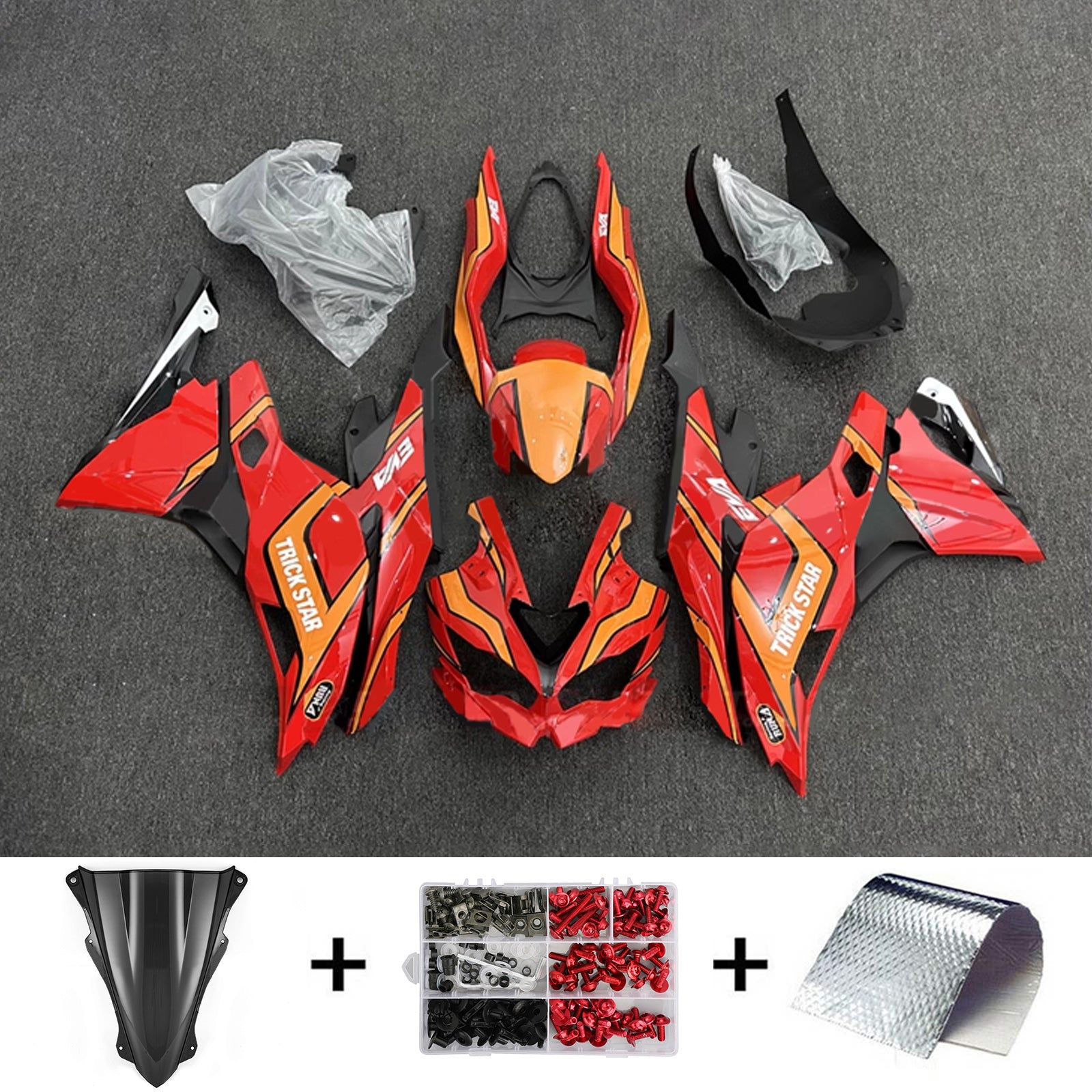 2019-2025 Kawasaki Ninja ZX-25R Amotopart Injection Fairing Kit Bodywork ABS #104