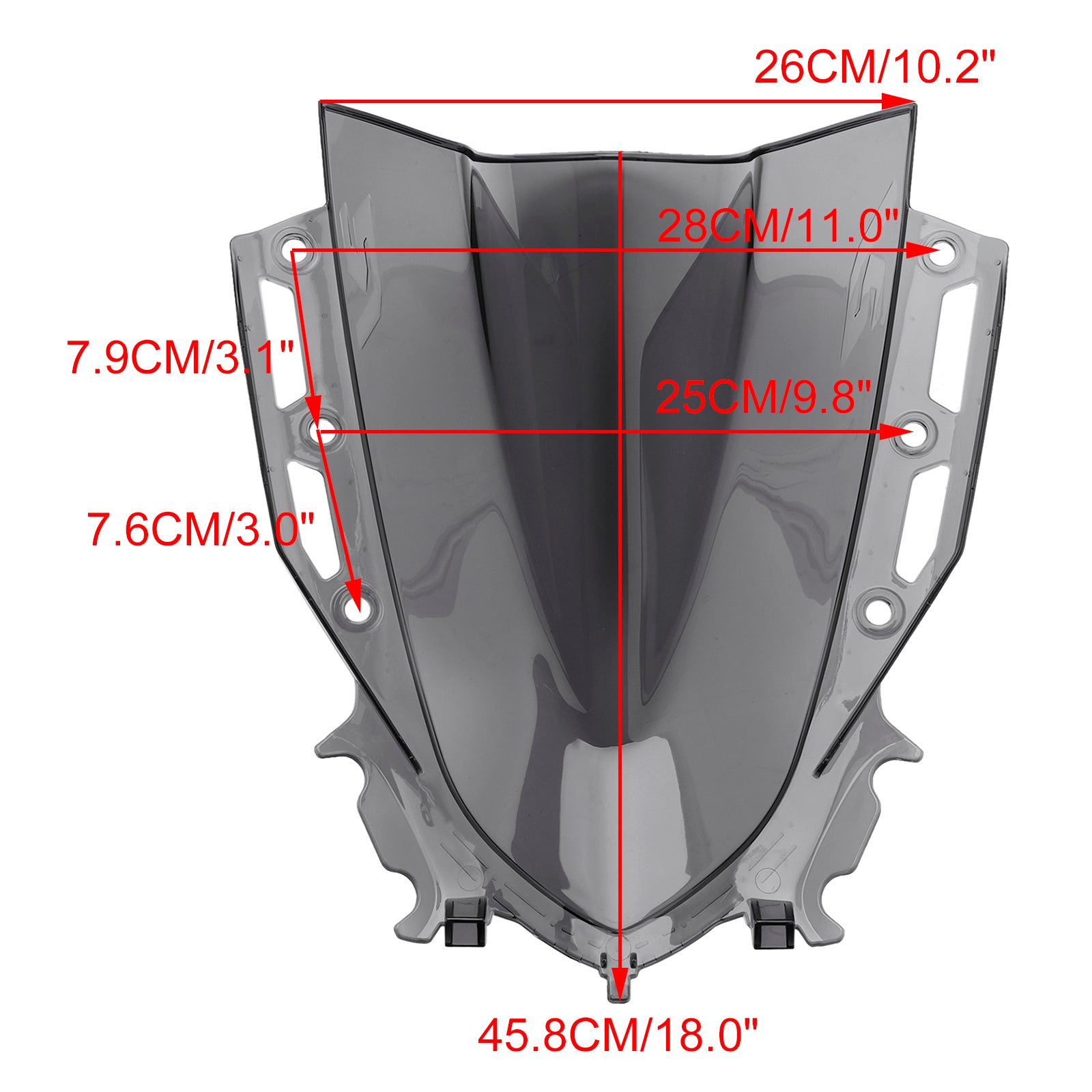 Černé sklo čelného skla vhodné pre Yamaha YZF R15 V4 2021-2024