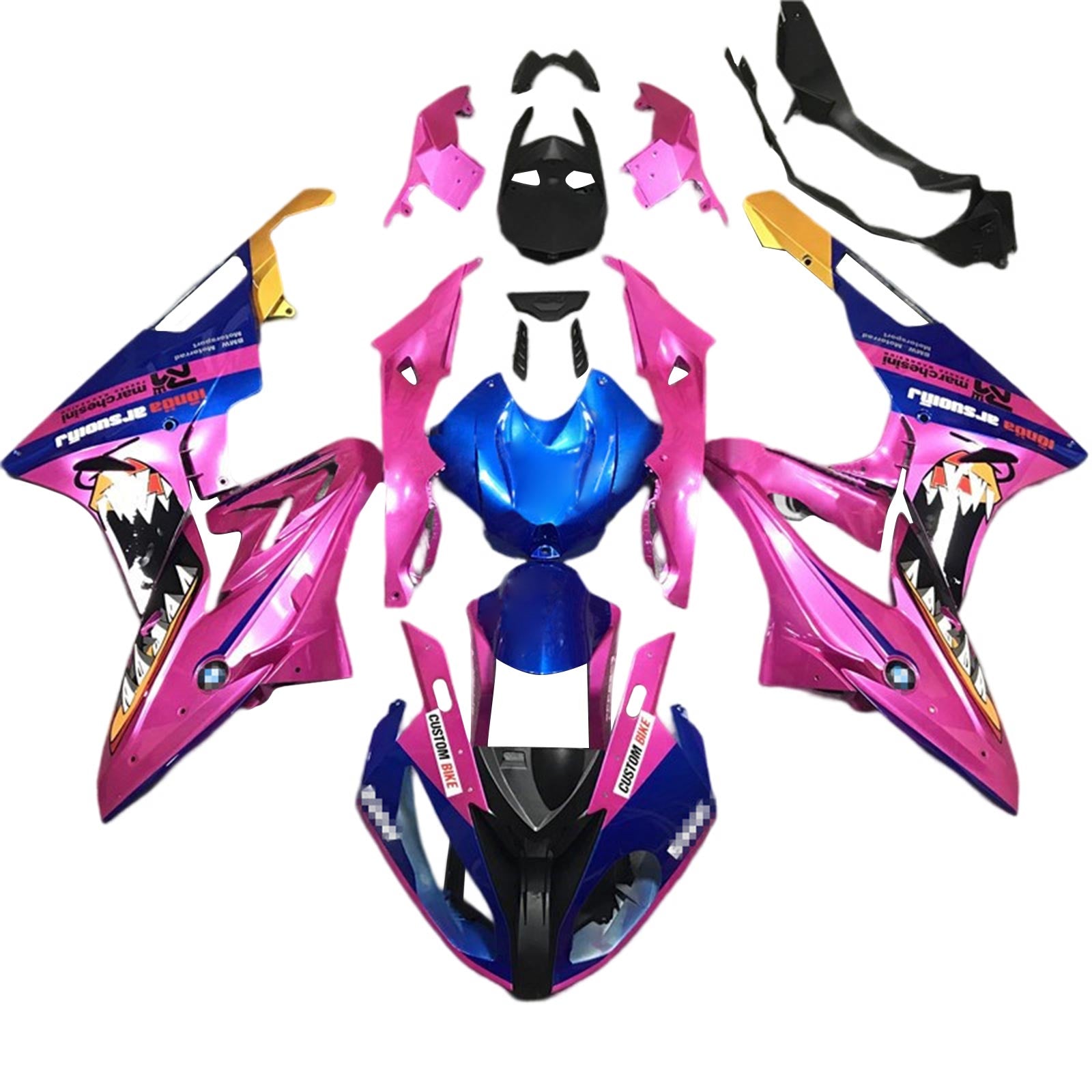 2017-2018 BMW S1000RR Kit de carénage Kit de carrosserie en plastique