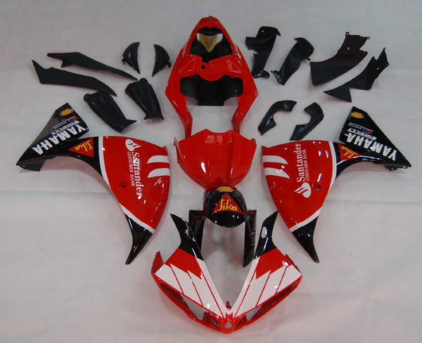 2009-2011 Yamaha YZF-R1 Red Black Santander Bank Racing Fairings Generic