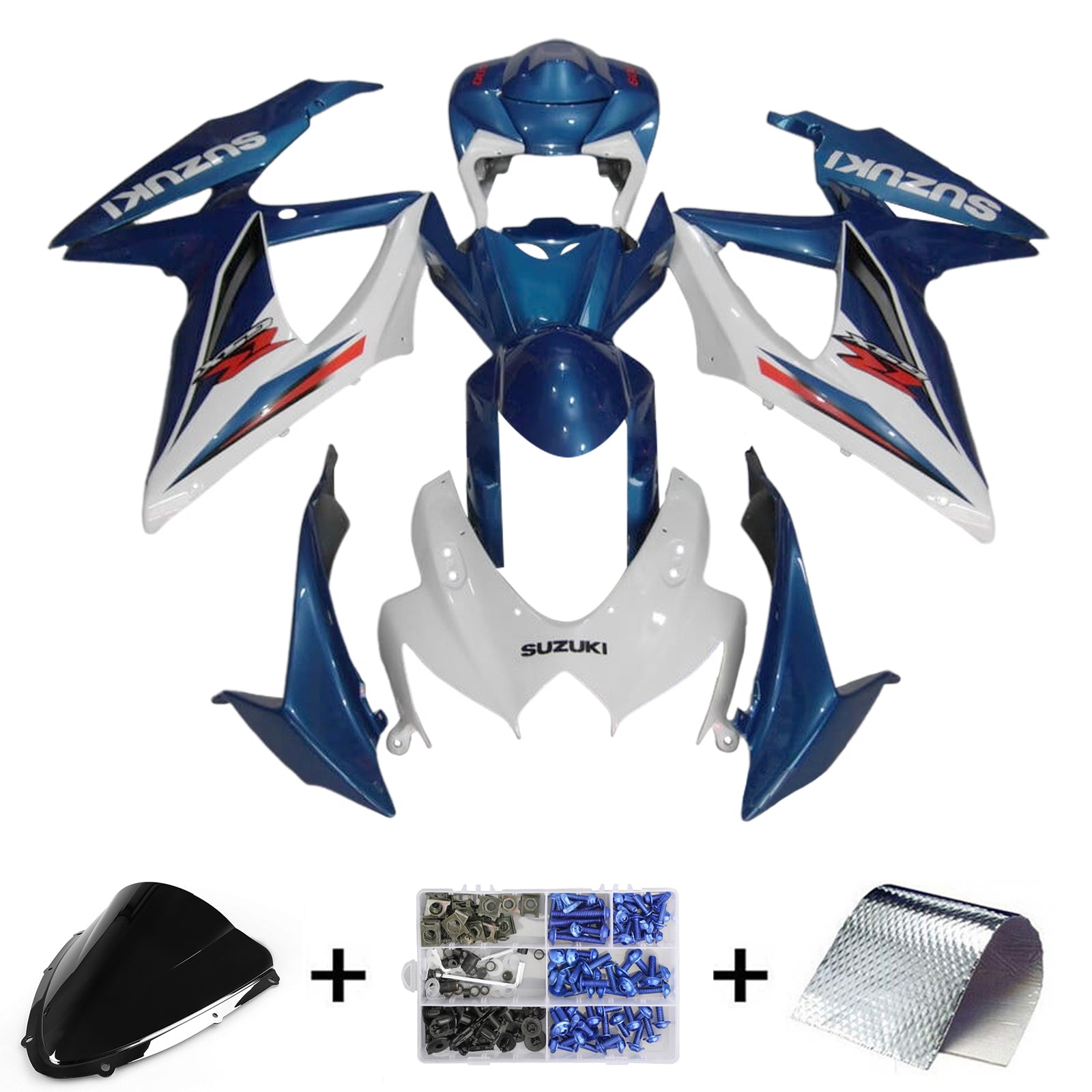 2008-2010 Suzuki GSXR 600/750 K8 Injeksjon Fairing Kit karosseri plast abs ABS