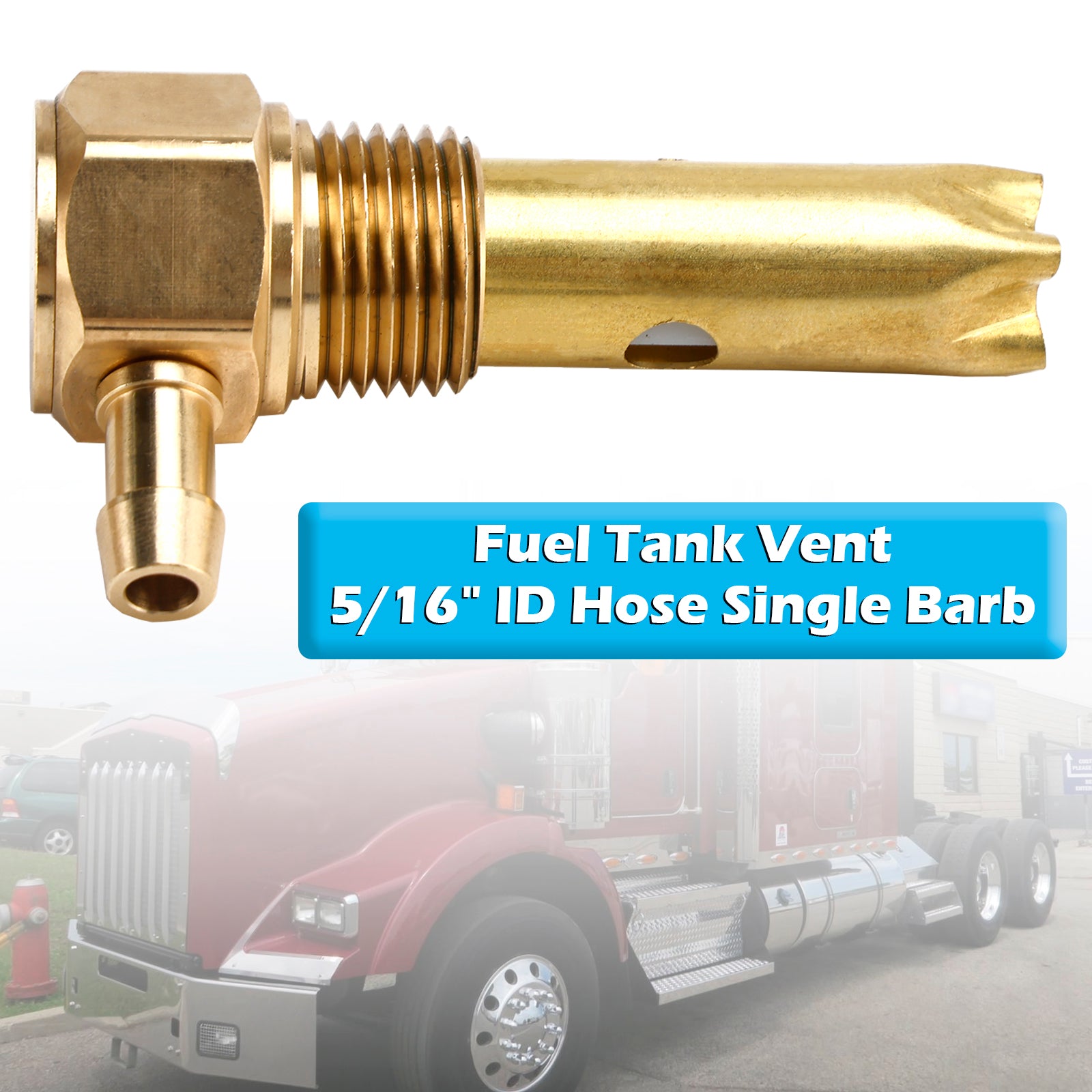 5/16" Tuyau d'aération de réservoir de carburant à simple cannelure ID 20560284 pour Kenworth Volvo