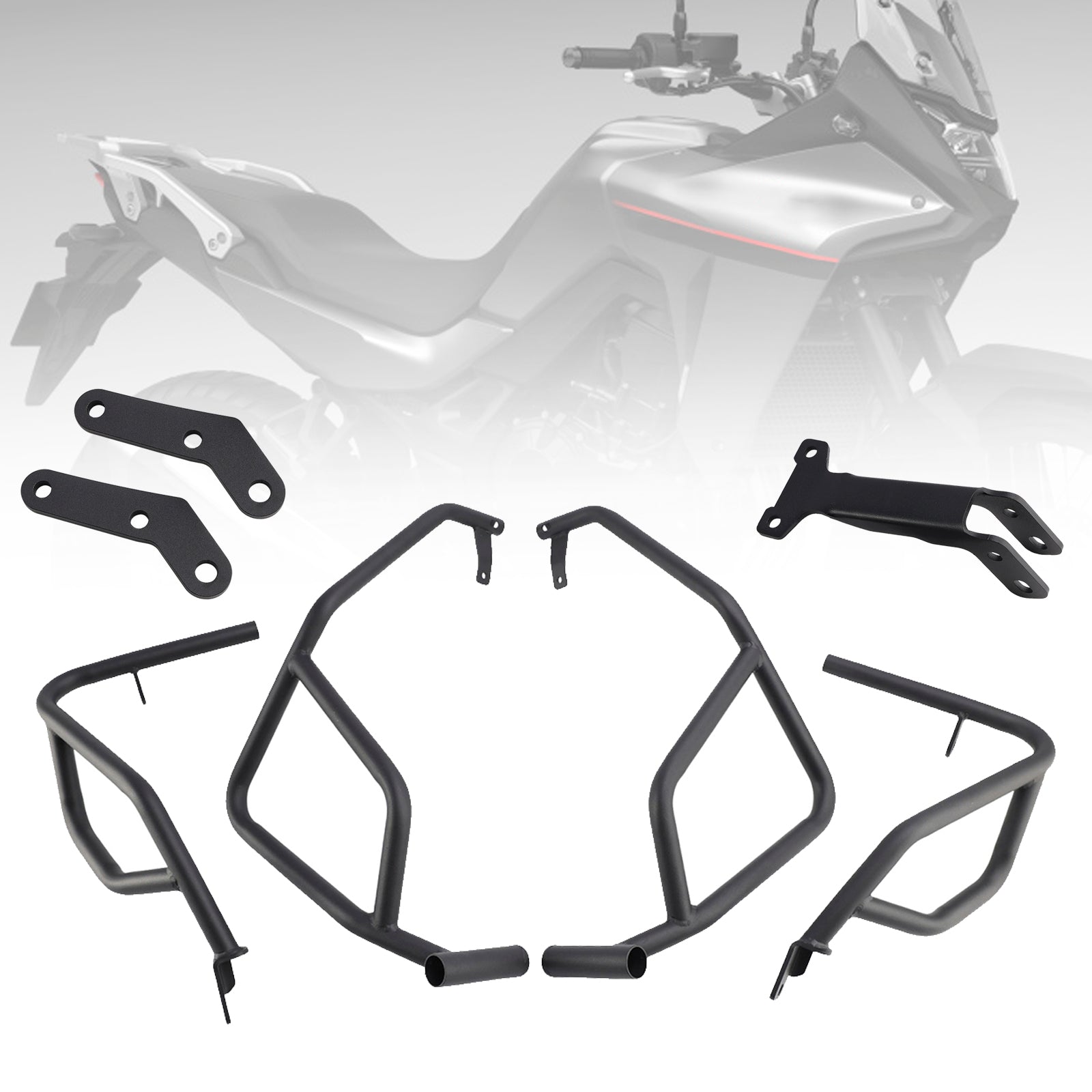 2023-2024 Honda XL750 Transalp Engine Guard Crash Bar Frame Protector stötfångare Silver