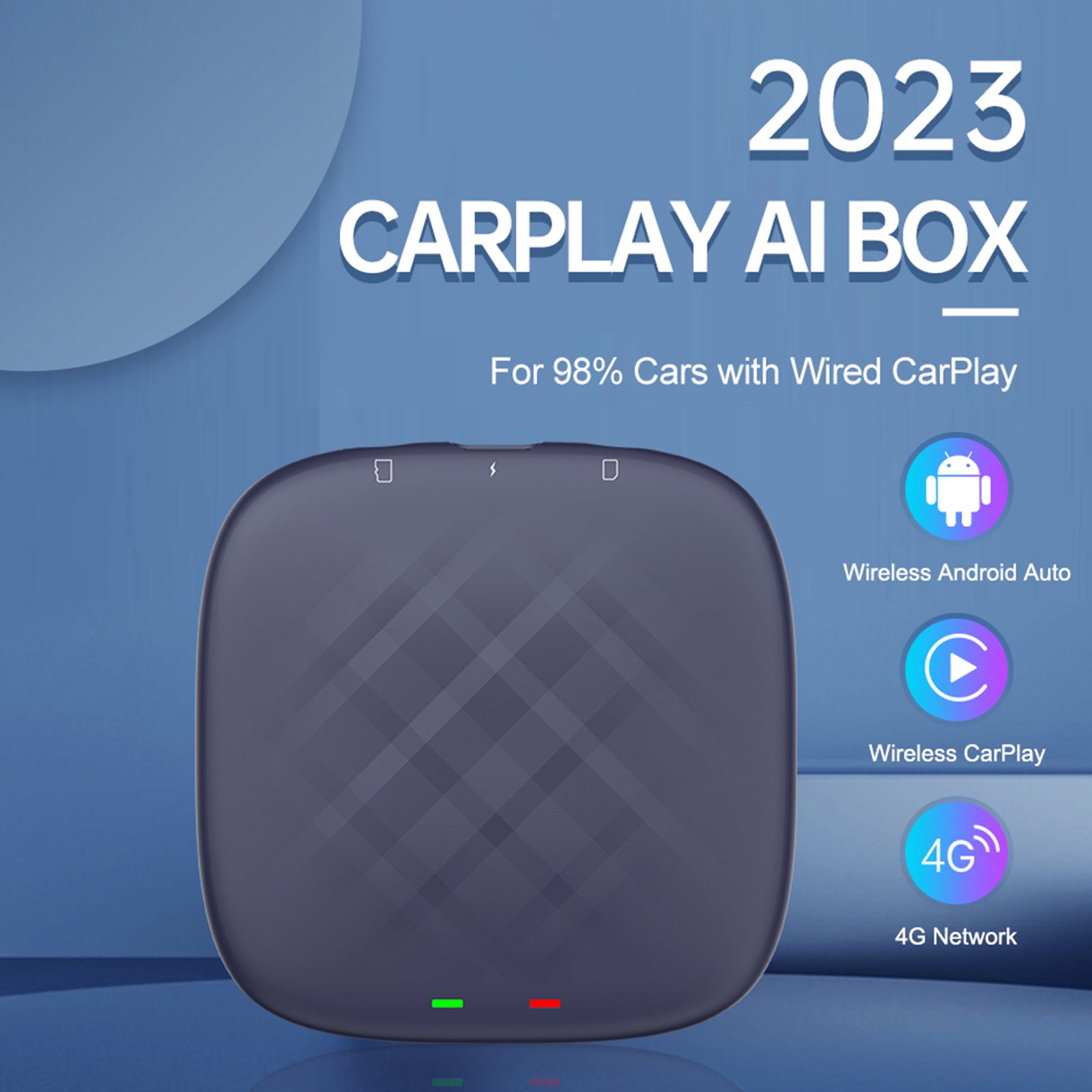 Carlinkit Carplay AI Box Plus Android 13 8+128GB draadloze auto Bluetooth-adapter