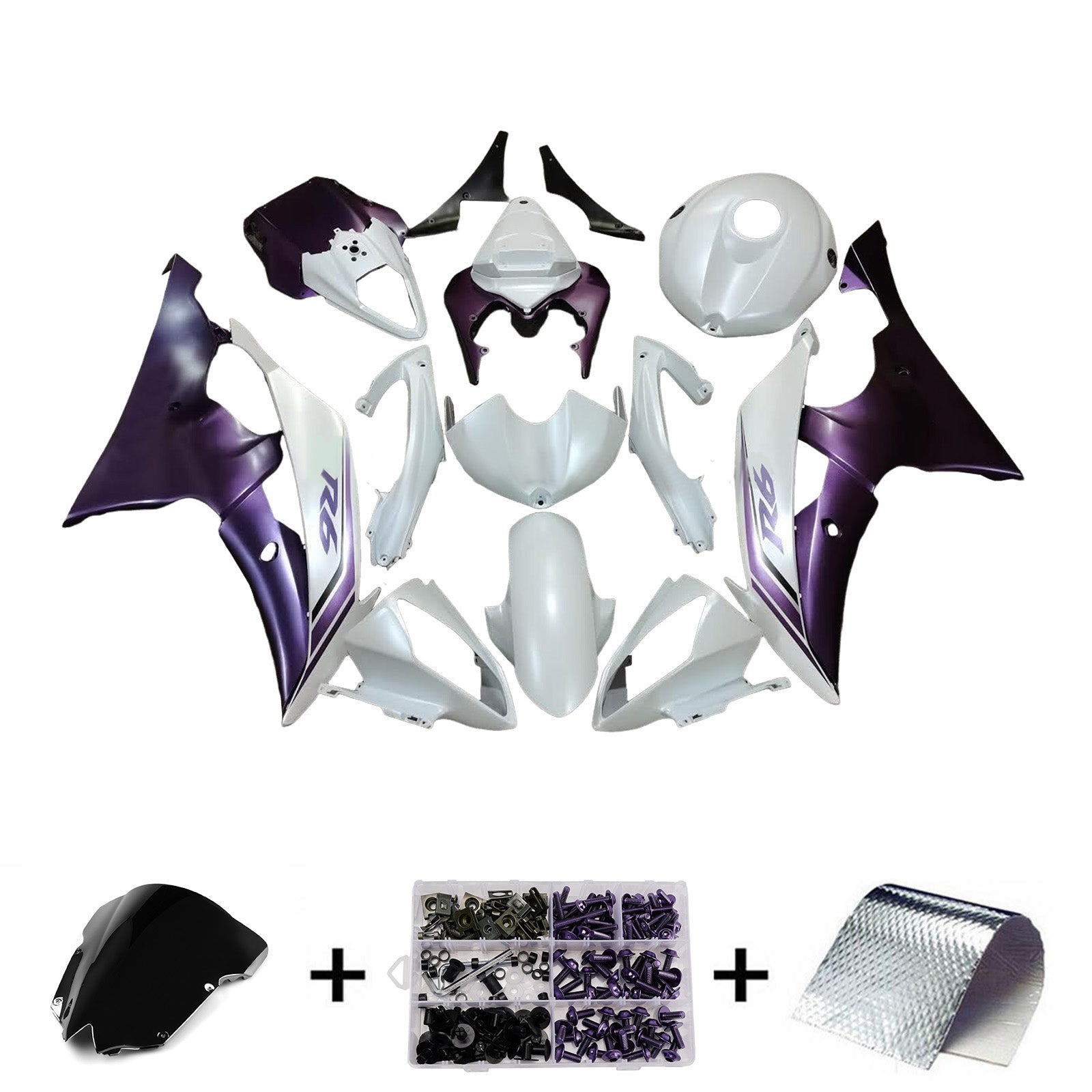 Kit de carénage d'injection carrosserie plastique ABS pour Yamaha YZFR6 YZF-R6 2008-2016