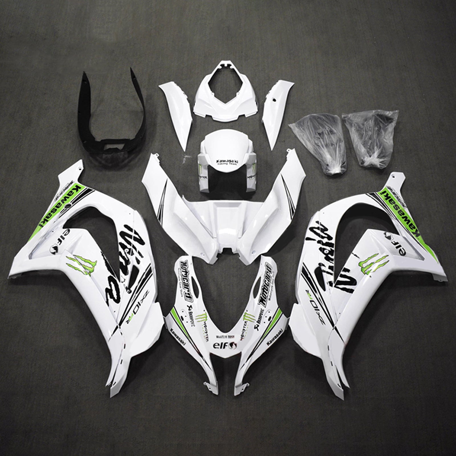 Injection Fairing Kit Bodywork Plastic ABS fit For Kawasaki ZX10R 2016-2020