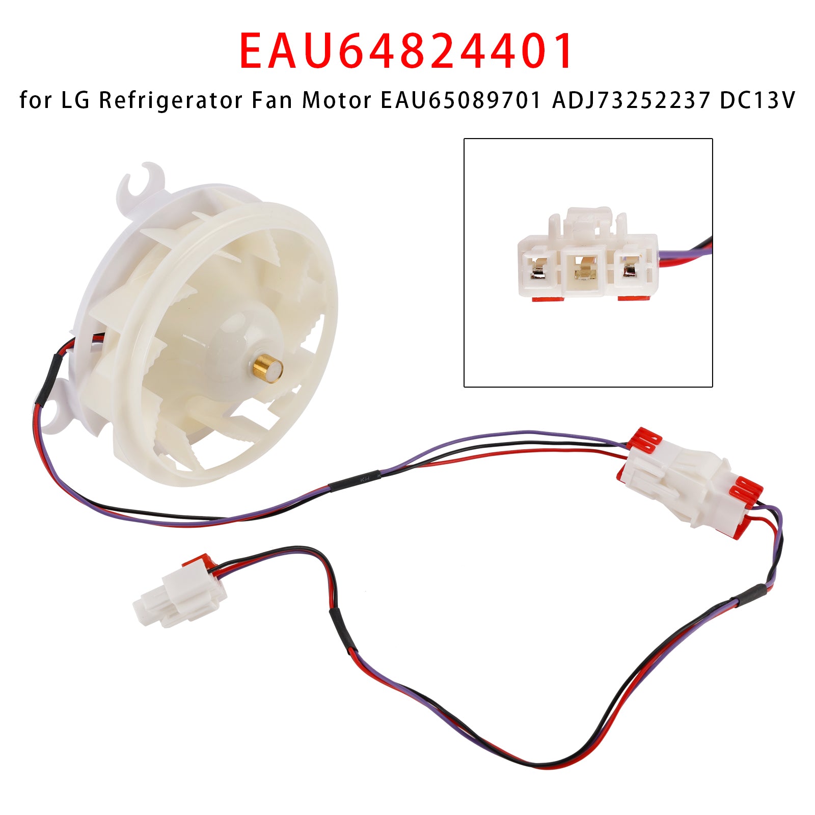 EAU64824401 for LG -kjøleskap Fan Motor EAU65089701 Adj73252237 DC13V