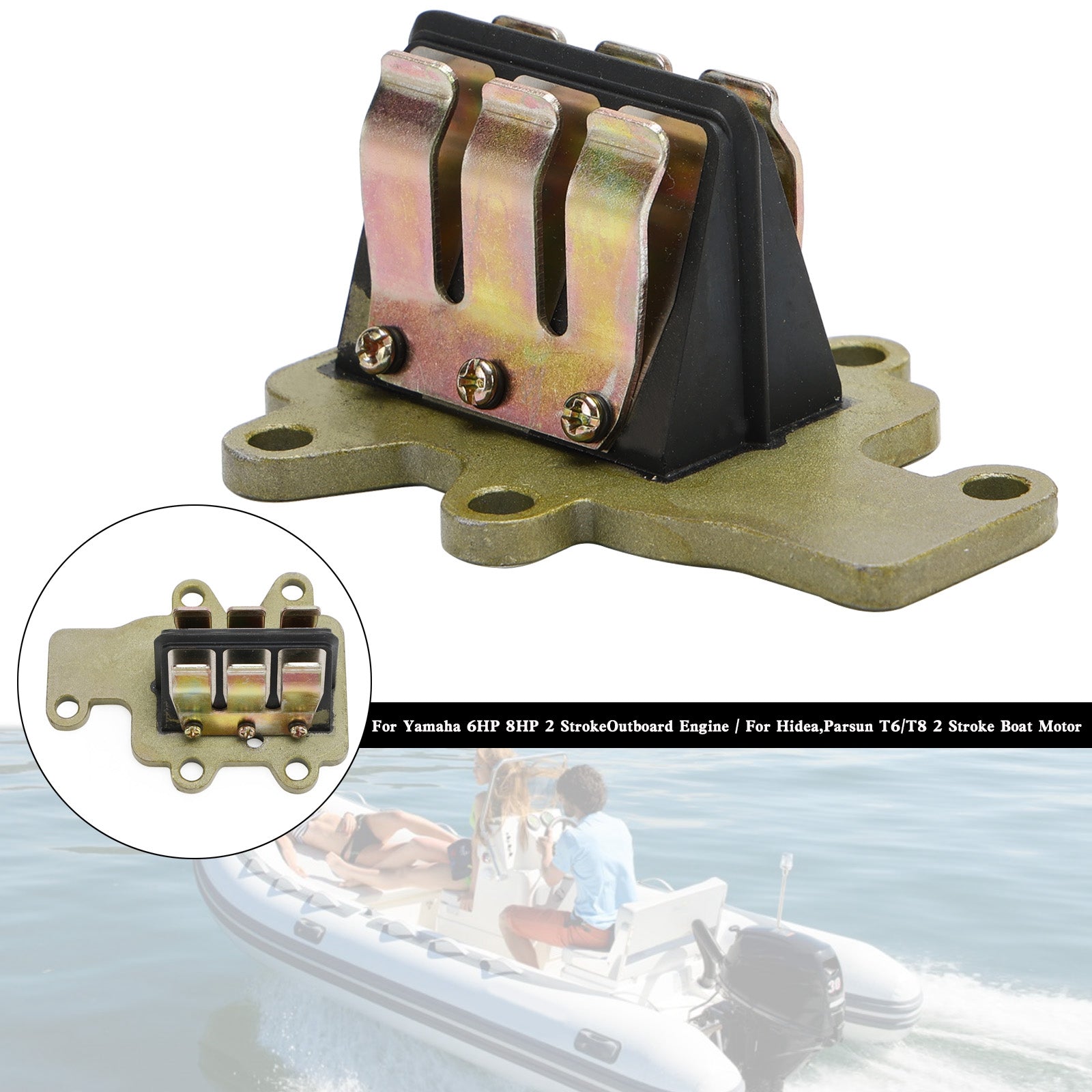 677-13610 Reed Valve Assy pre Yamaha Outboard Motor 6HP 8HP 6B 8B Parsun T6 T8