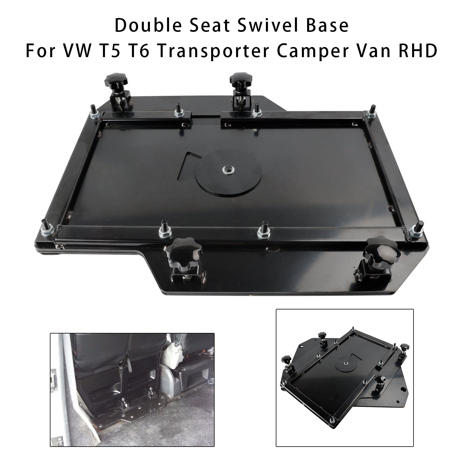 VW T5 T6 Transporter Camper Van RHD Double Seat Swivel Base