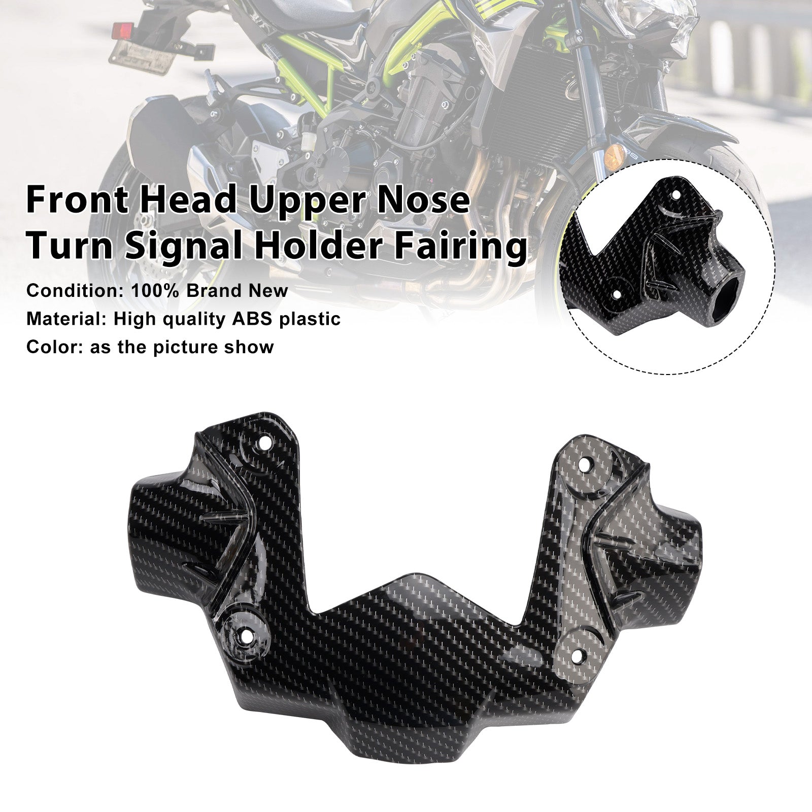 Front Head Upper Nose Turn Signal Holder Fairing For Kawasaki Z900 2020-2024