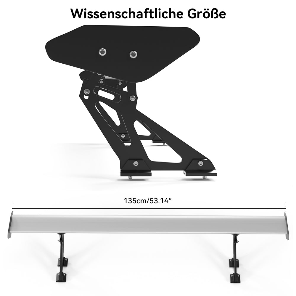 Universele Sedan Aluminium GT Kofferbakvleugel Racing Spoiler Zilver #E1 Generiek