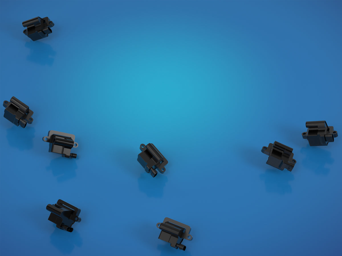 Mercruiser 2001-2007 Todos os modelos GMC Sierra 3500 Chevrolet Silverado 3500 Pacote com 8 bobinas de ignição quadradas & Cabo de vela de ignição