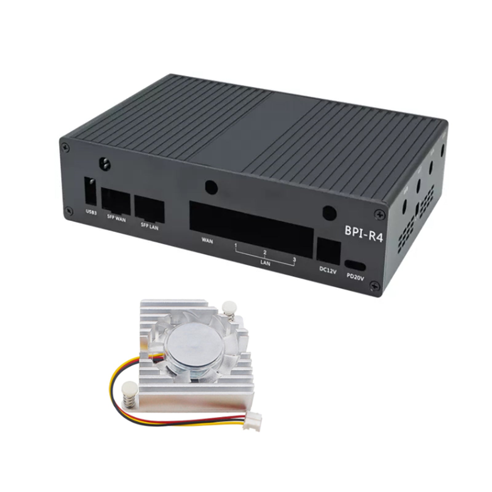 Banana Pi R4 Dedicated Metal Shell Aluminum Aluman Protetive Shell com Radiator