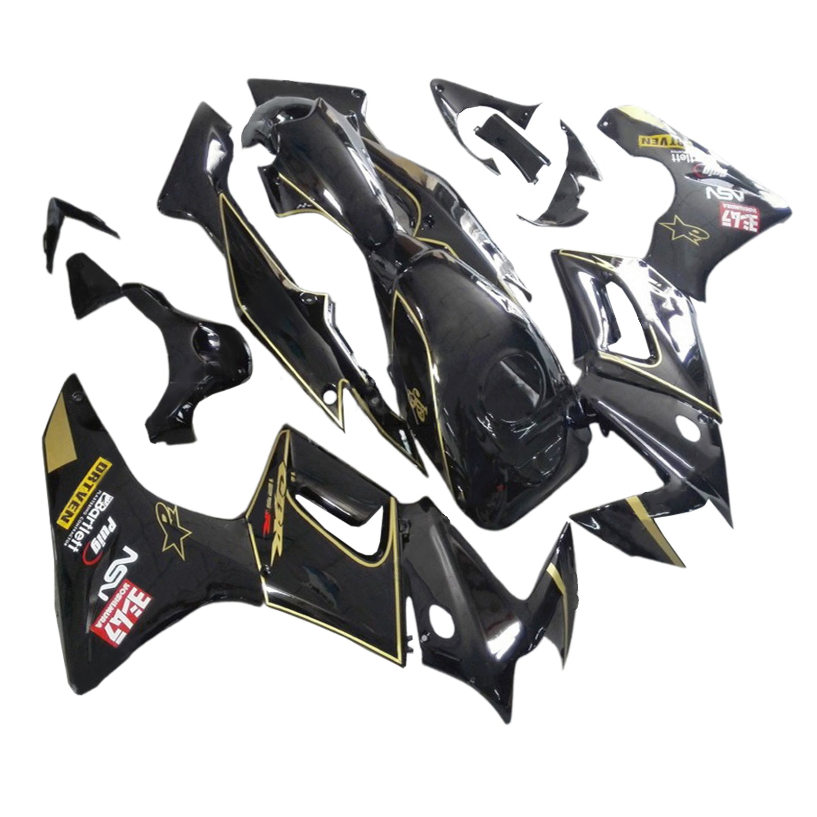 2002-2006 Honda CBR125R injektionsmässa kit karosseriplast ABS