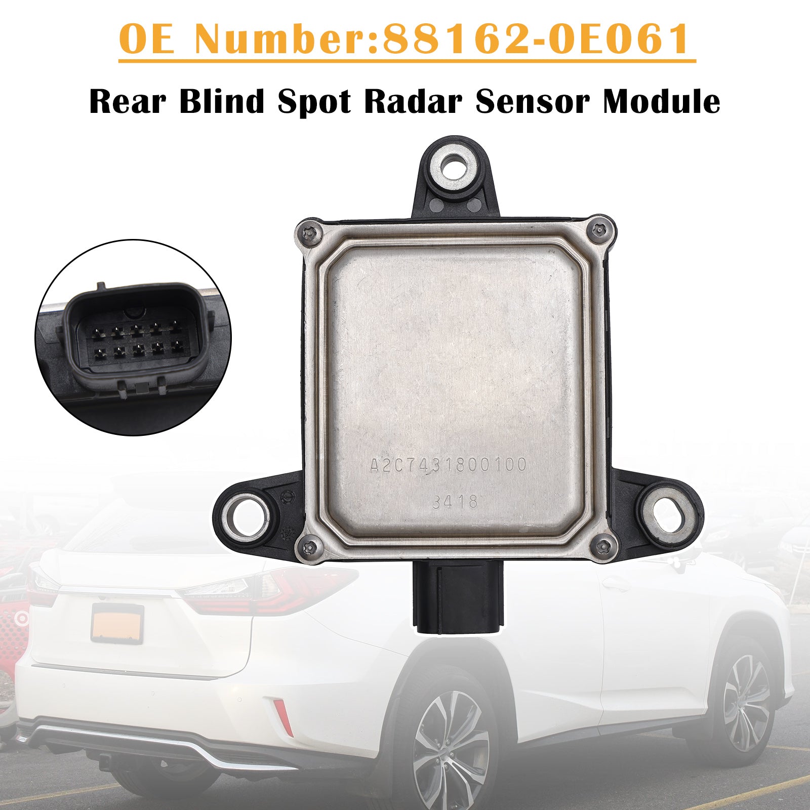 Rear Blind Spot Radar Sensor Module 88162-0E061 For Lexus RX350 RX450h 2016-2019