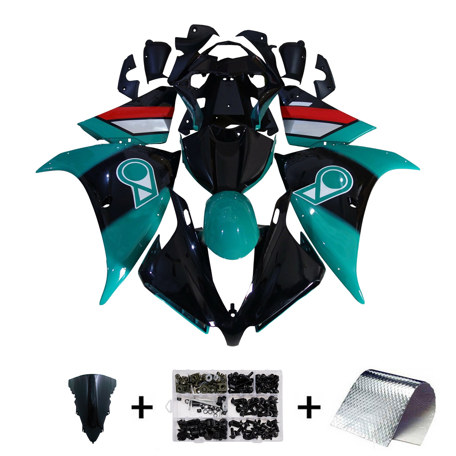 Kit de carénage d'injection carrosserie plastique ABS pour Yamaha YZFR1 YZF-R1 2009-2011