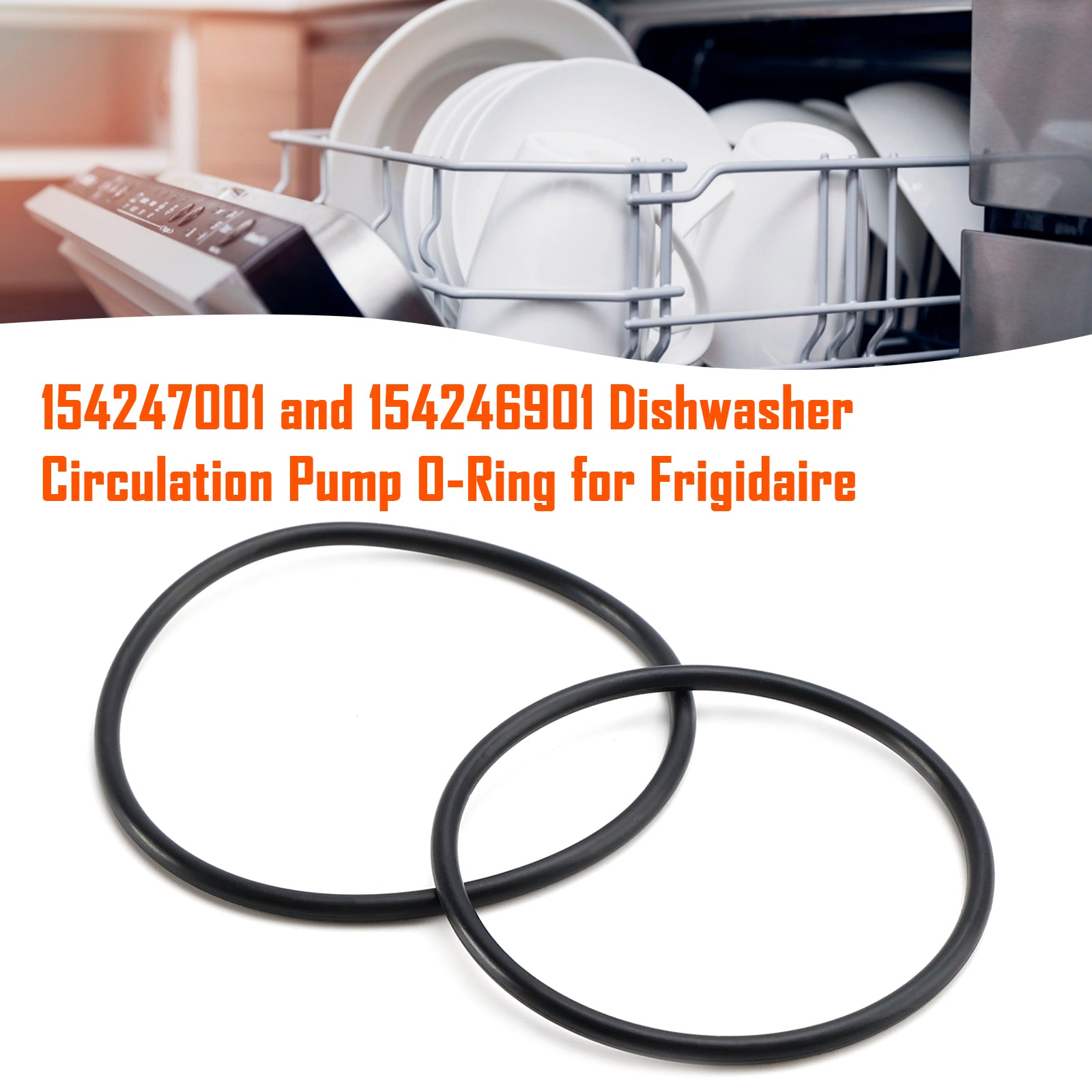 154247001 og 154246901 oppvaskmaskin sirkulasjonspumpe O-ring for Frigidaire