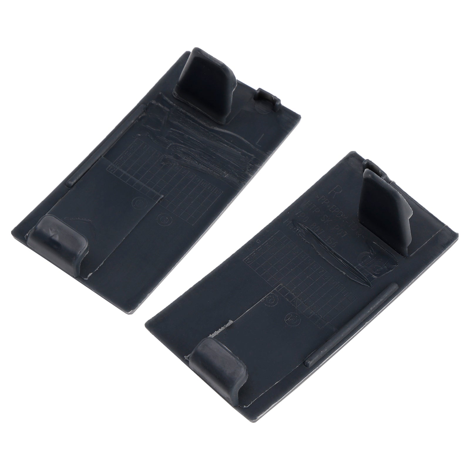 A Pair Car Front Bumper Tow Hook Eye Cover Cap For VW Touarge 2014 - 2018