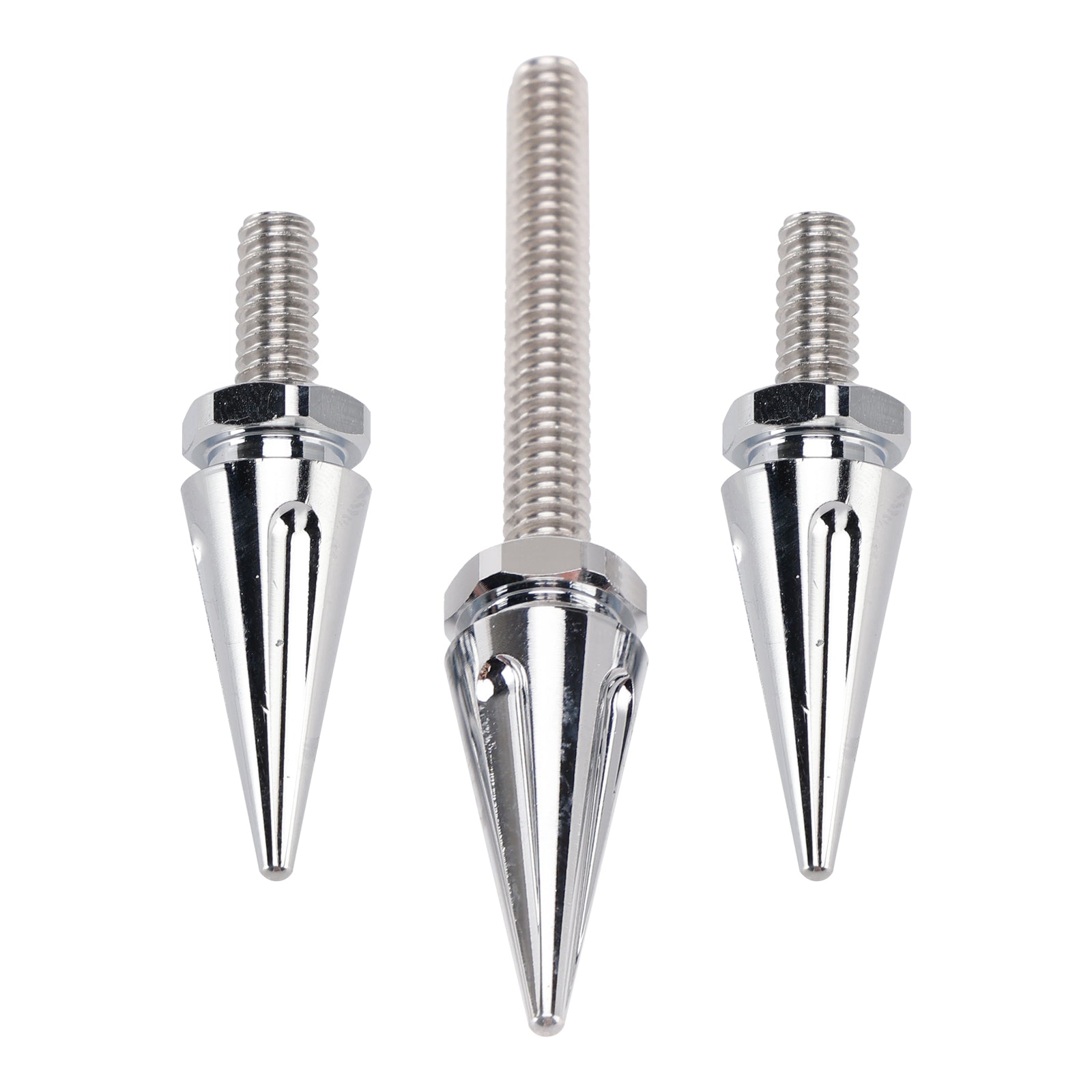 3x zilveren spikes voorruitbouten voor Street Glide Electra Glide Touring '14-'25